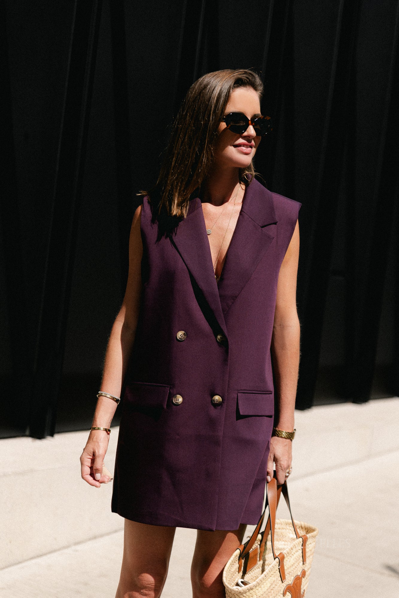 Luisa blazer dress burgundy