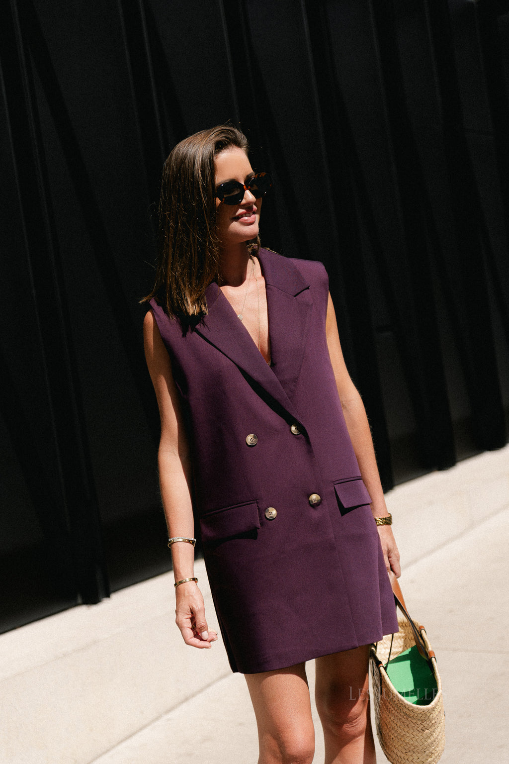 Luisa blazer dress burgundy