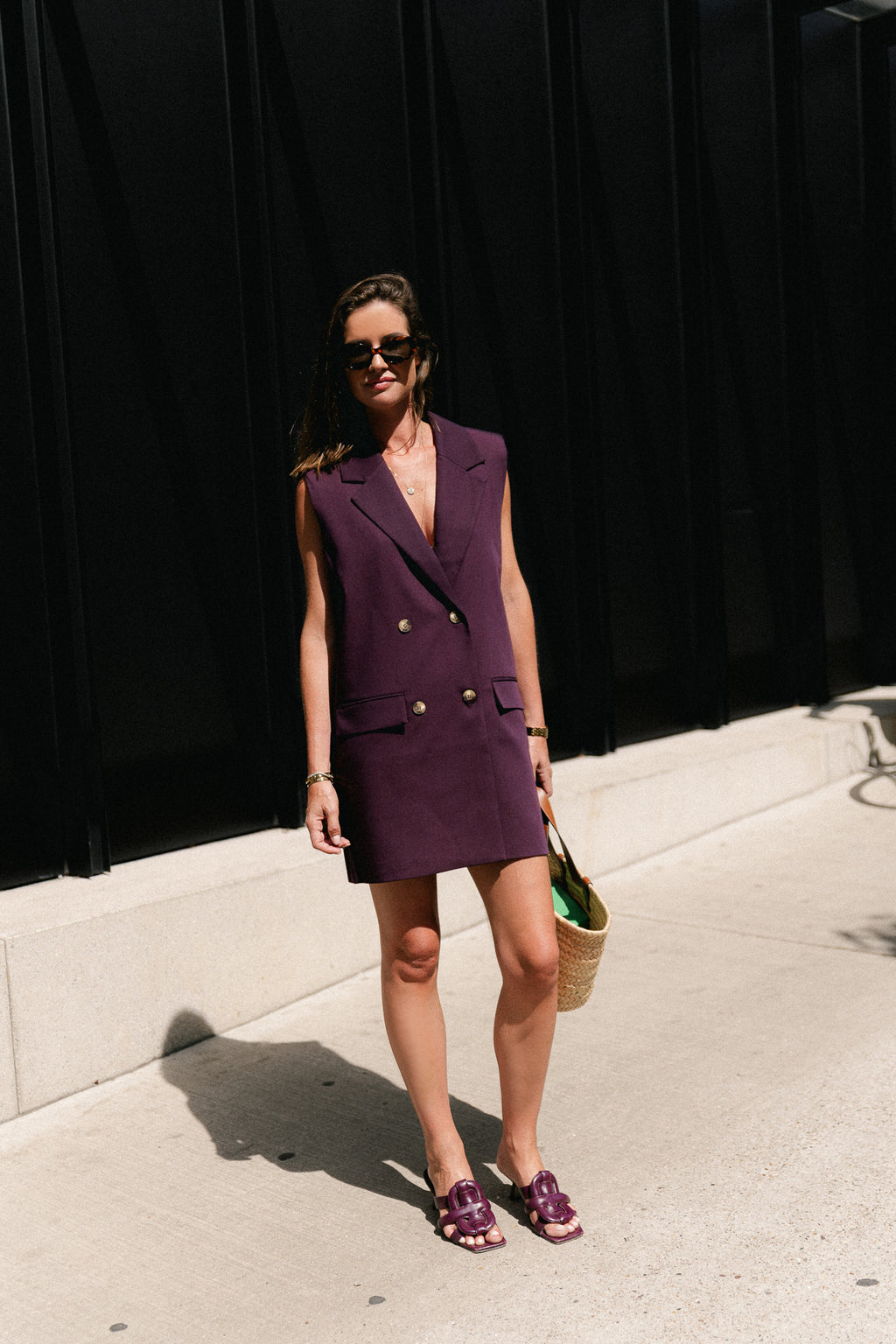 Luisa blazer dress burgundy