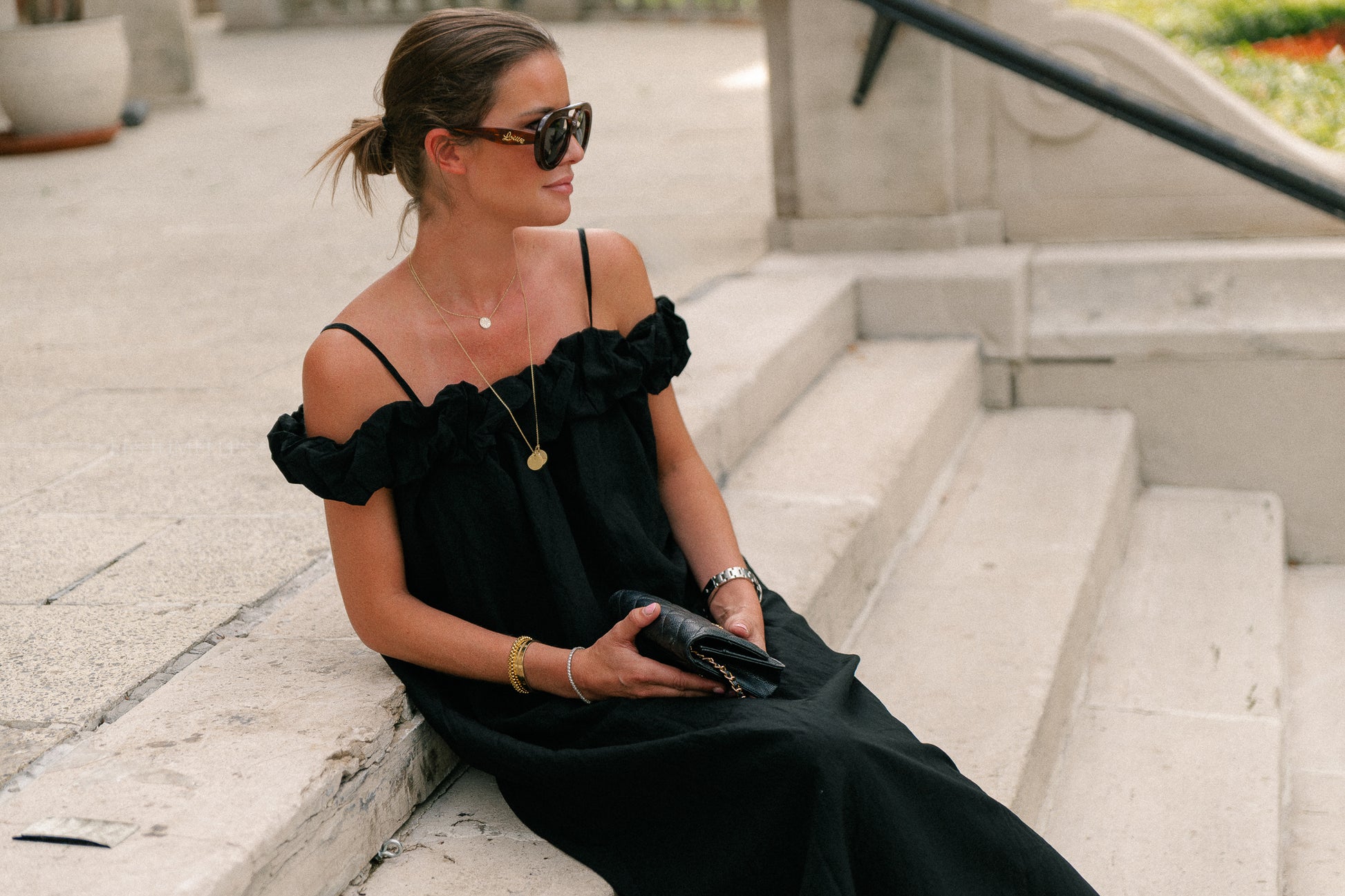 Cato long dress black