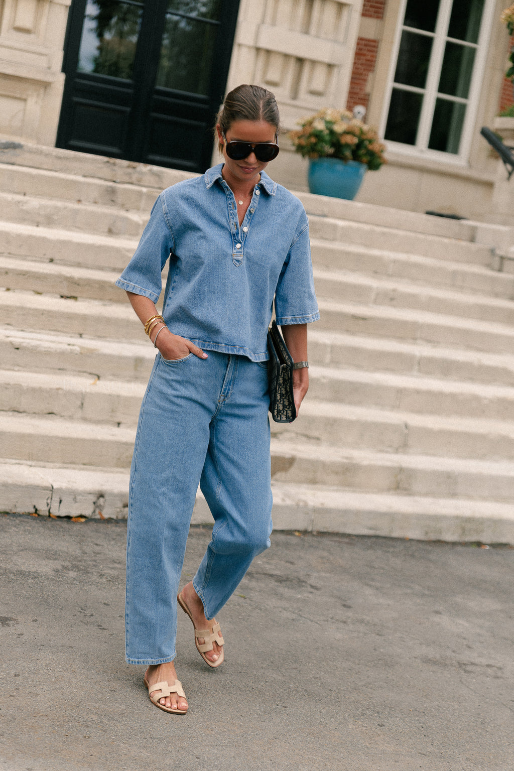 SLFBarrel Liva-Kori HW jeans light blue denim