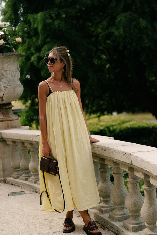 Les Jumelles Caroline long dress yellow