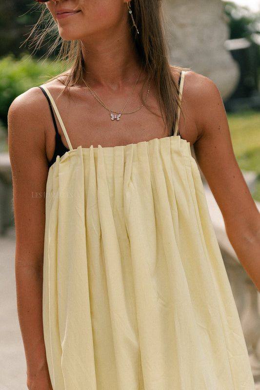 Les Jumelles Caroline long dress yellow
