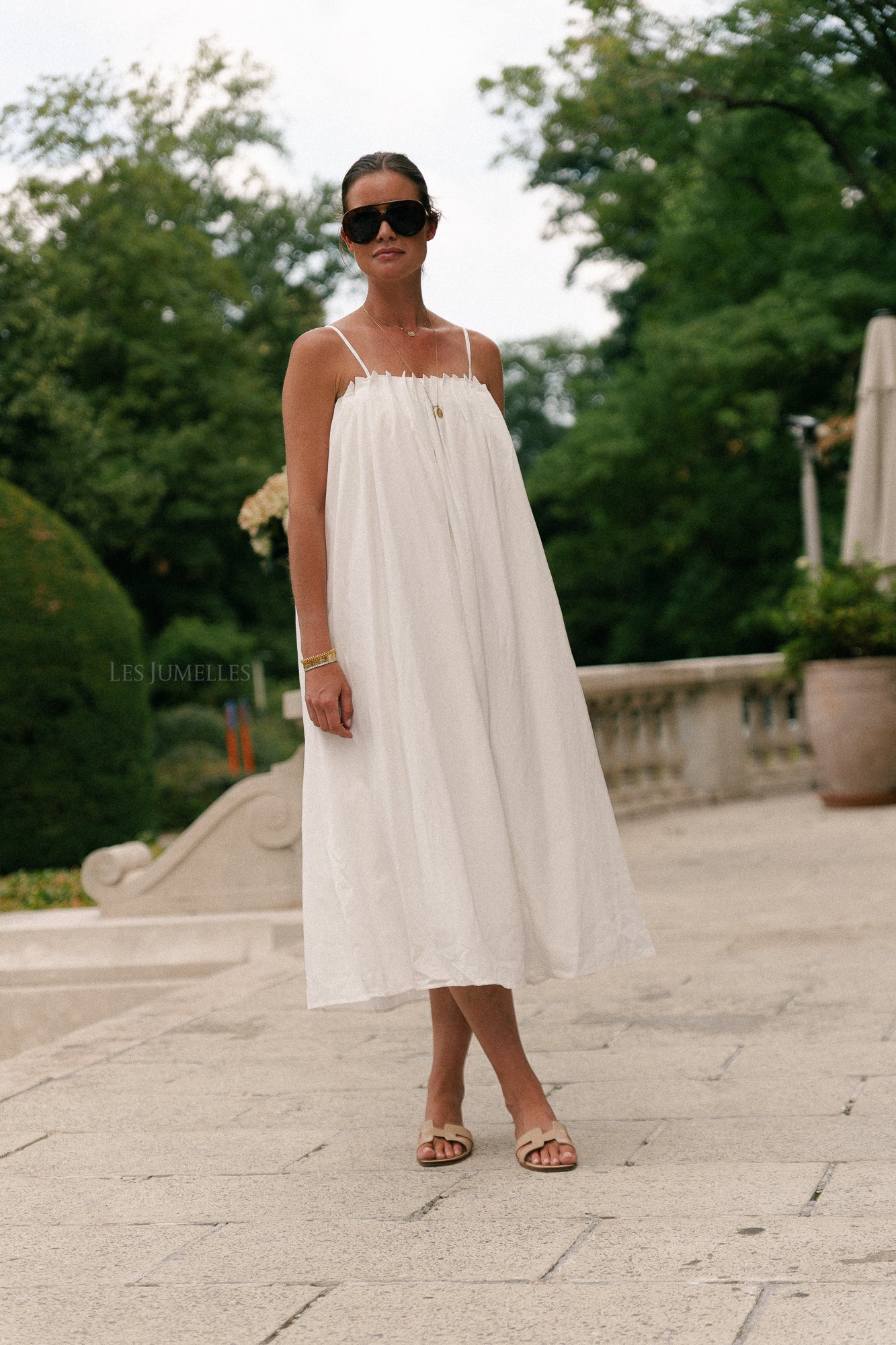 Caroline long dress white