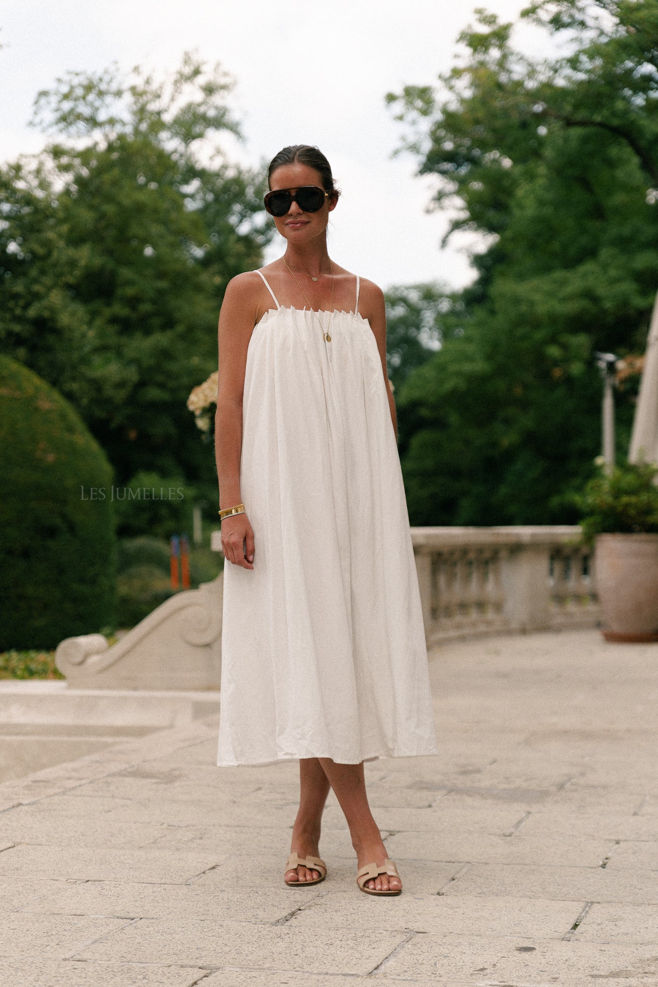 Caroline long dress white
