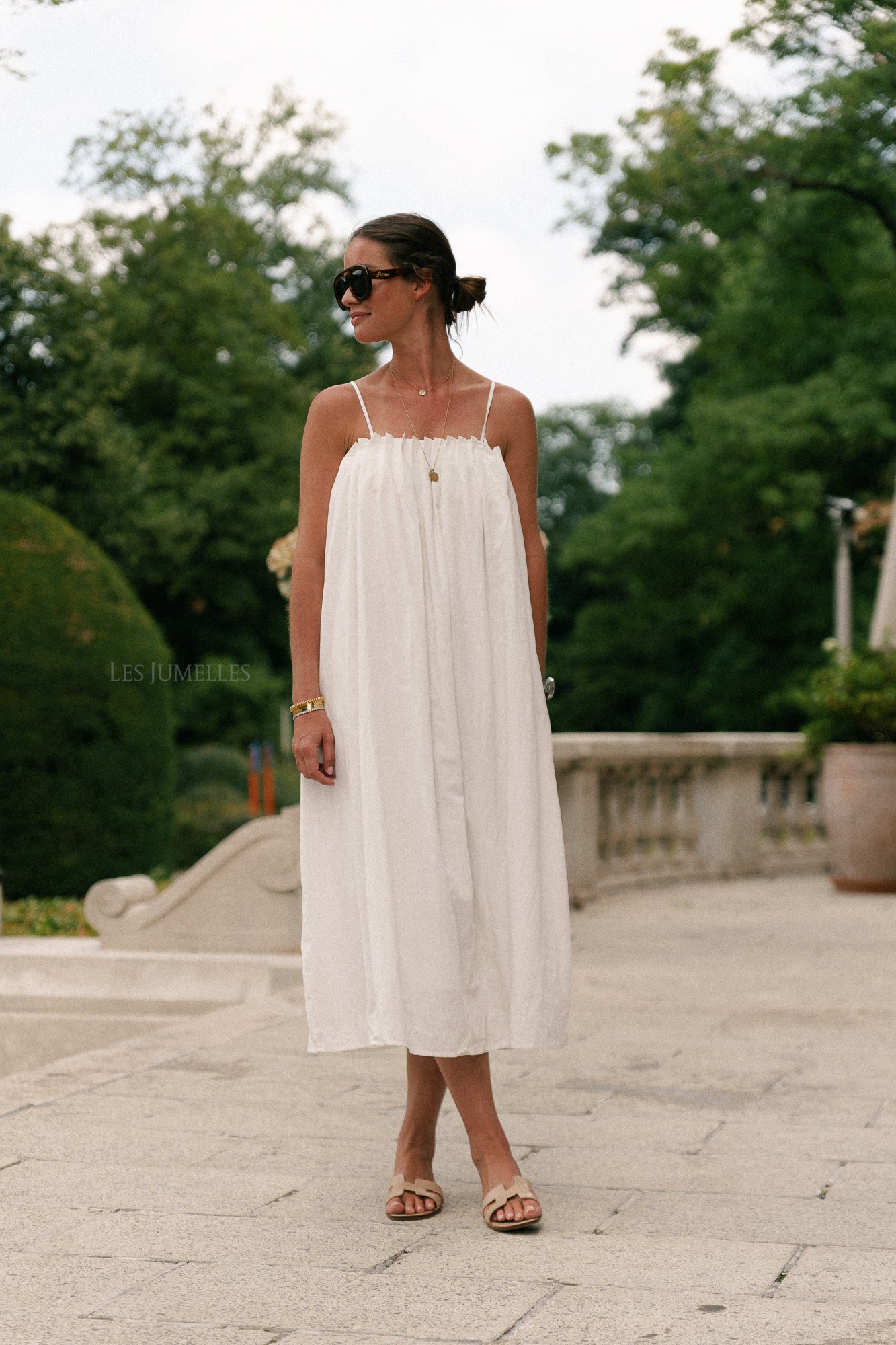 Caroline long dress white