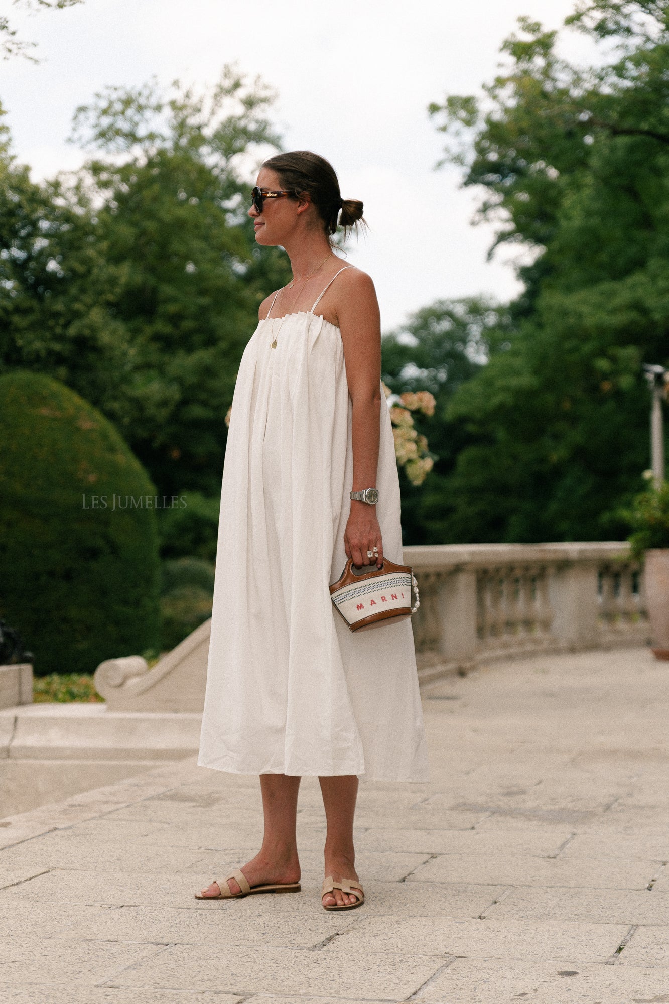 Caroline long dress white