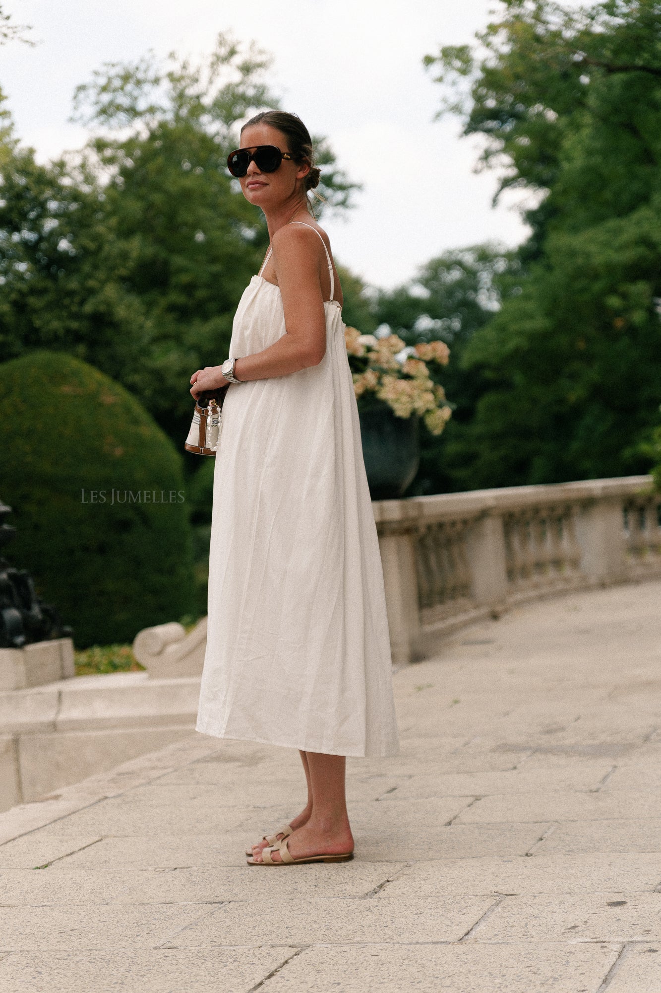 Caroline long dress white