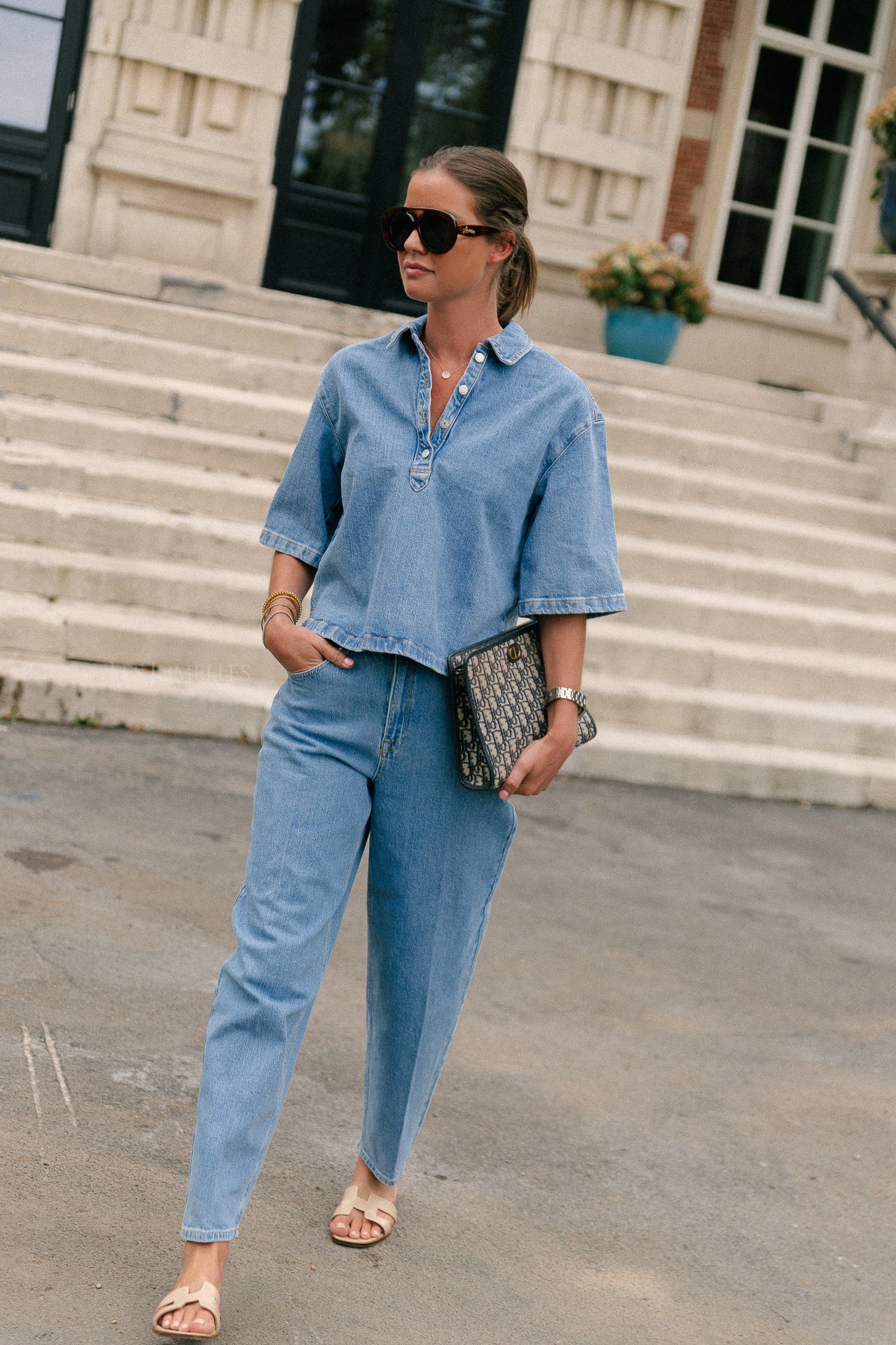 SLFBarrel Liva-Kori HW jeans light blue denim