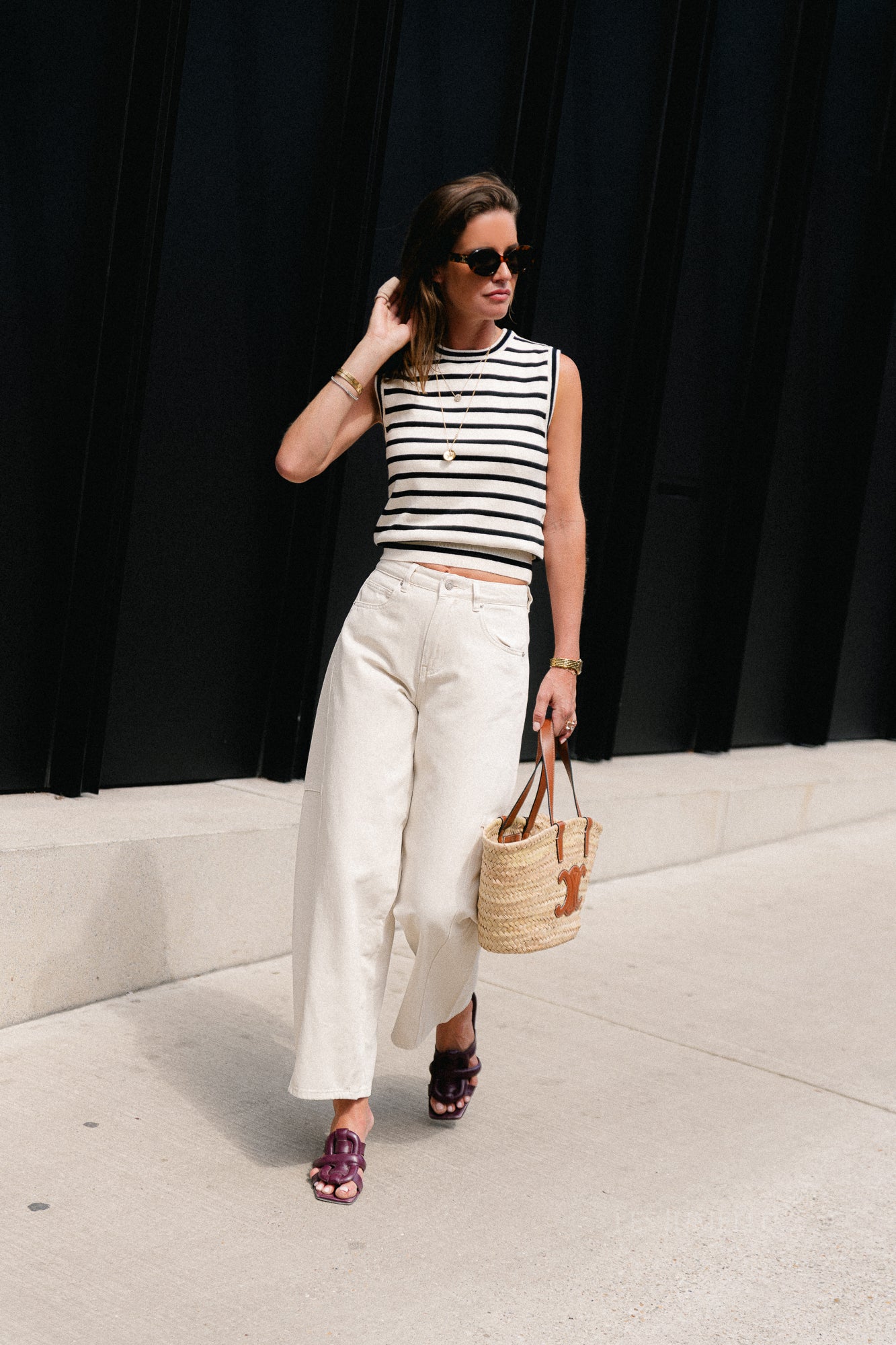 Laurie barrel fit jeans beige