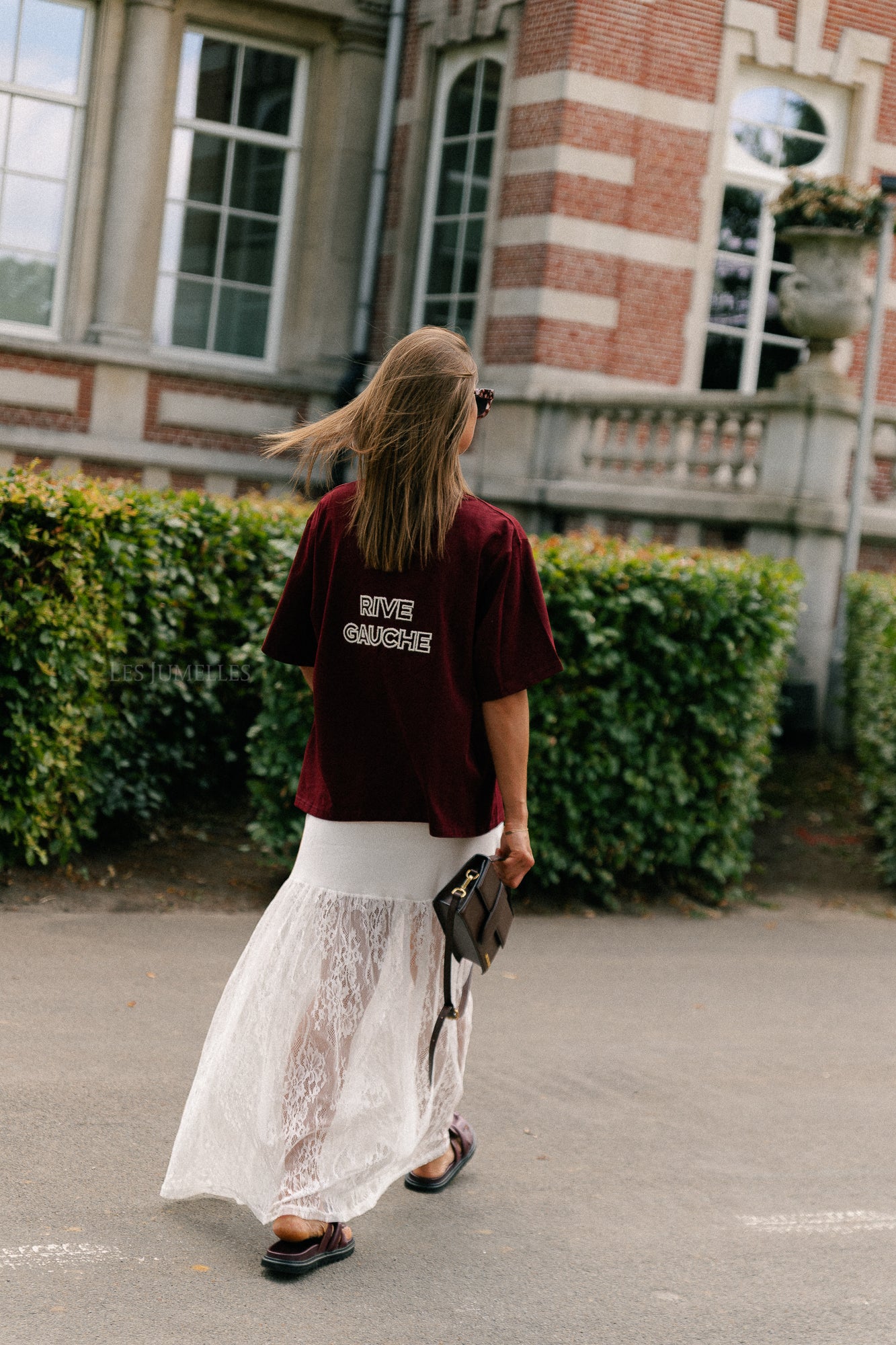Rive gauche T-shirt burgundy