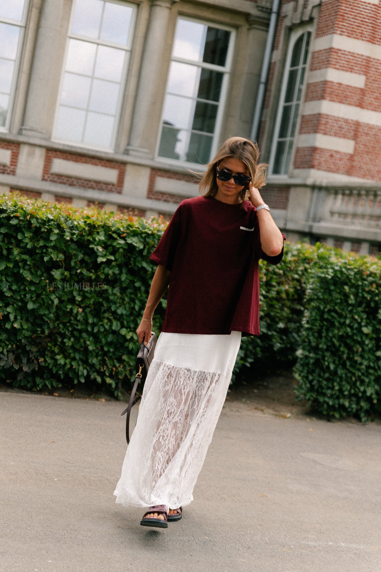 Rive gauche T-shirt burgundy