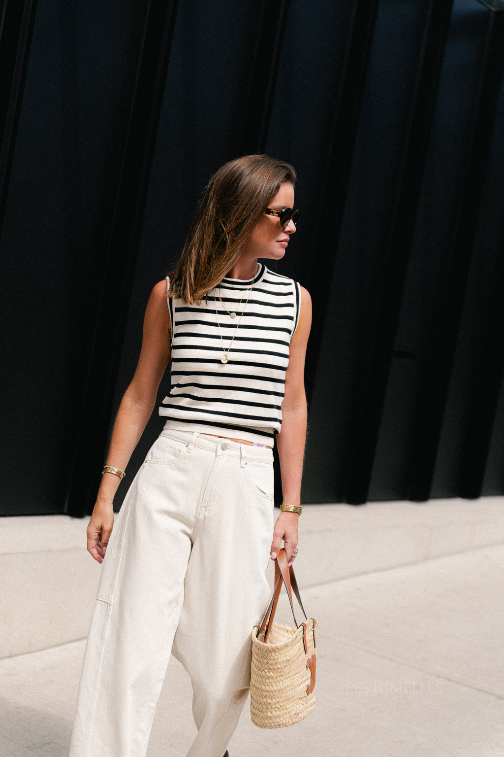 Laurie barrel fit jeans beige