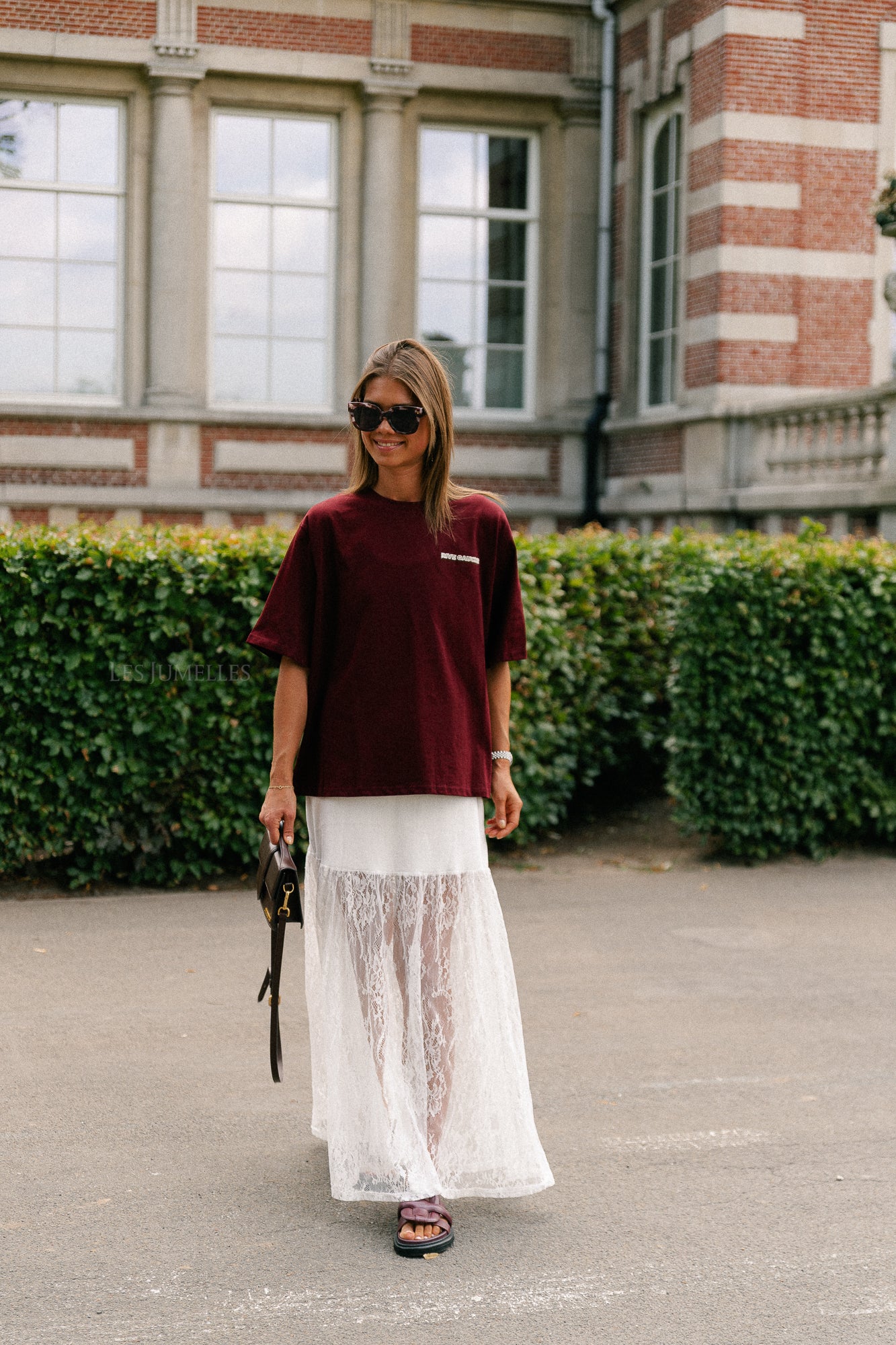 Rive gauche T-shirt burgundy