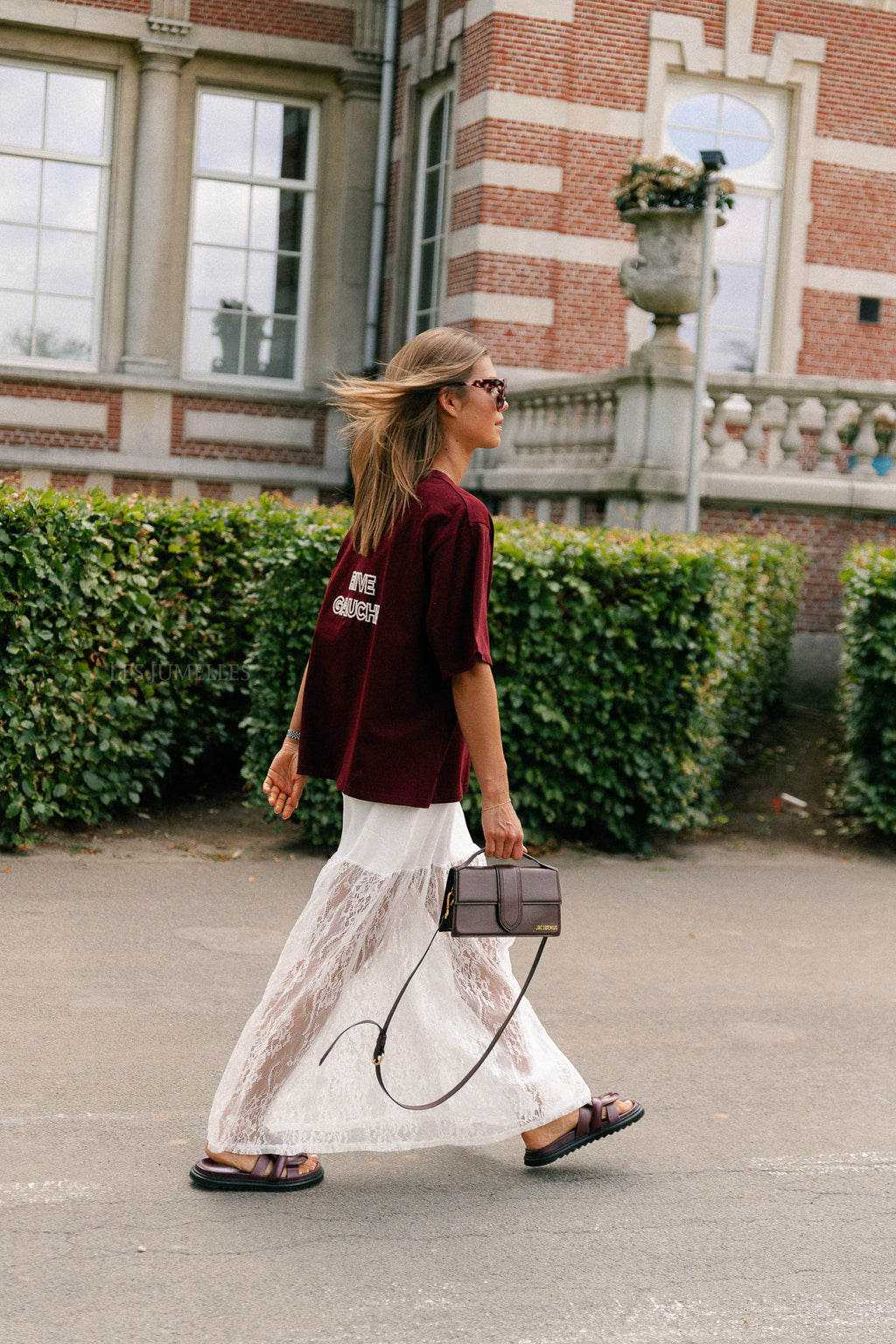 Rive gauche T-shirt burgundy