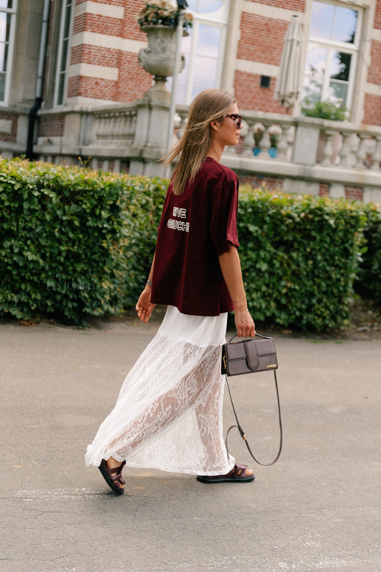 Rive gauche T-shirt burgundy