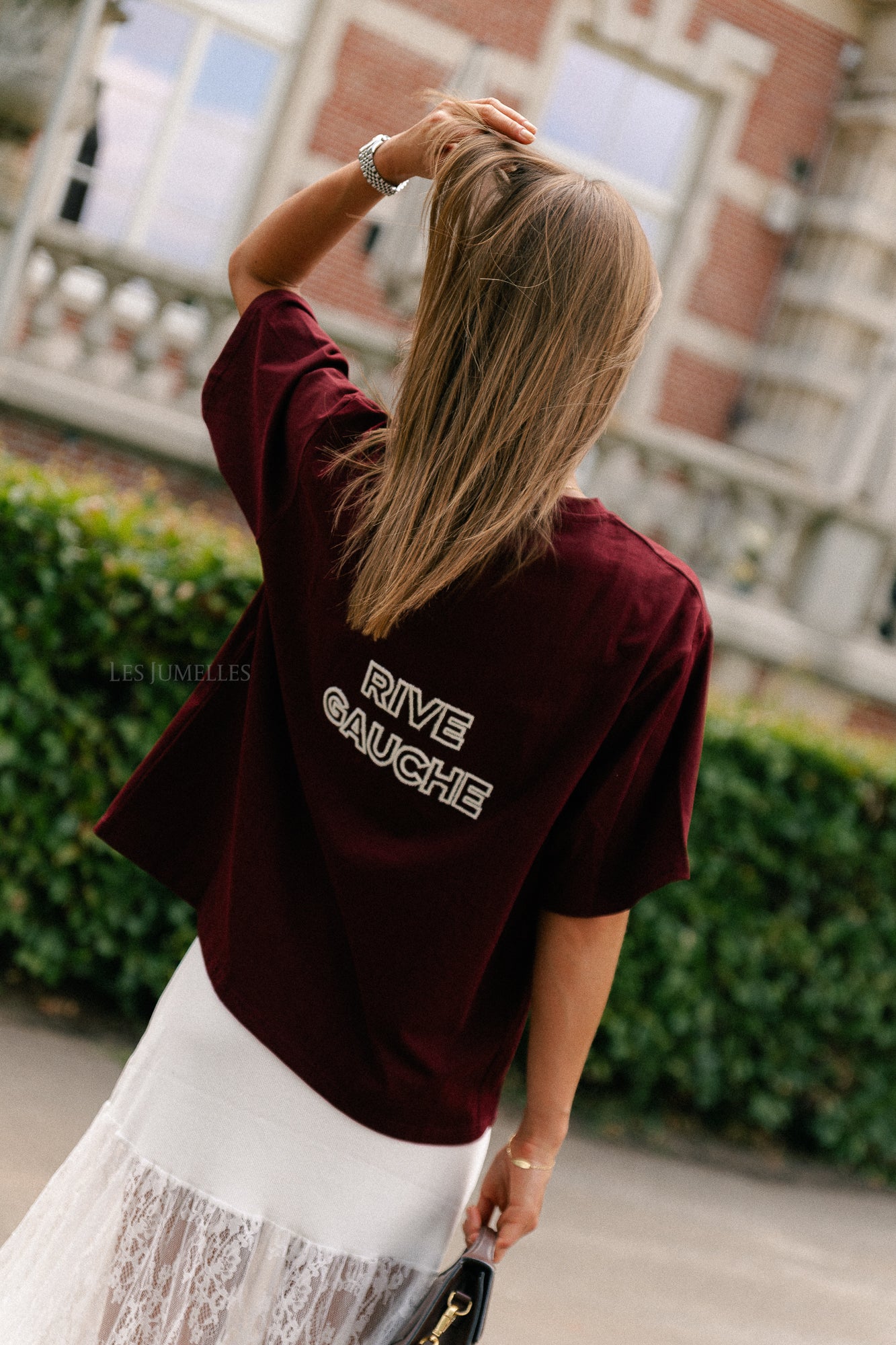 Rive gauche T-shirt burgundy