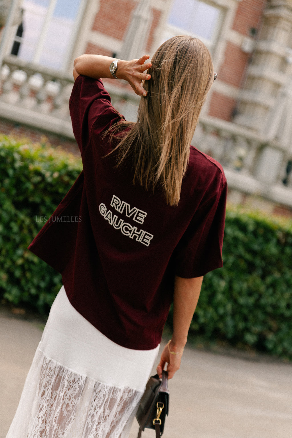 Rive gauche T-shirt burgundy