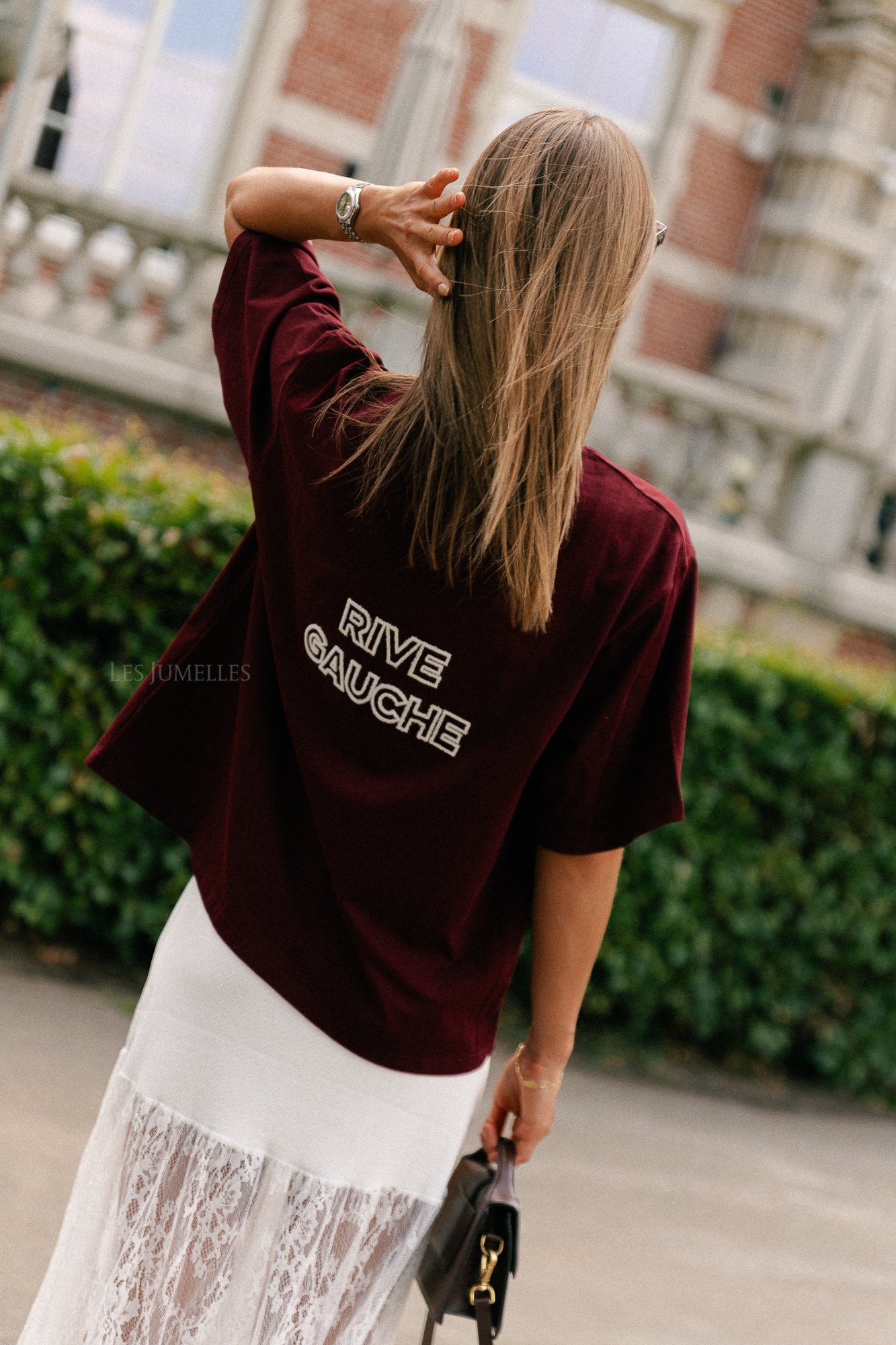 Rive gauche T-shirt burgundy
