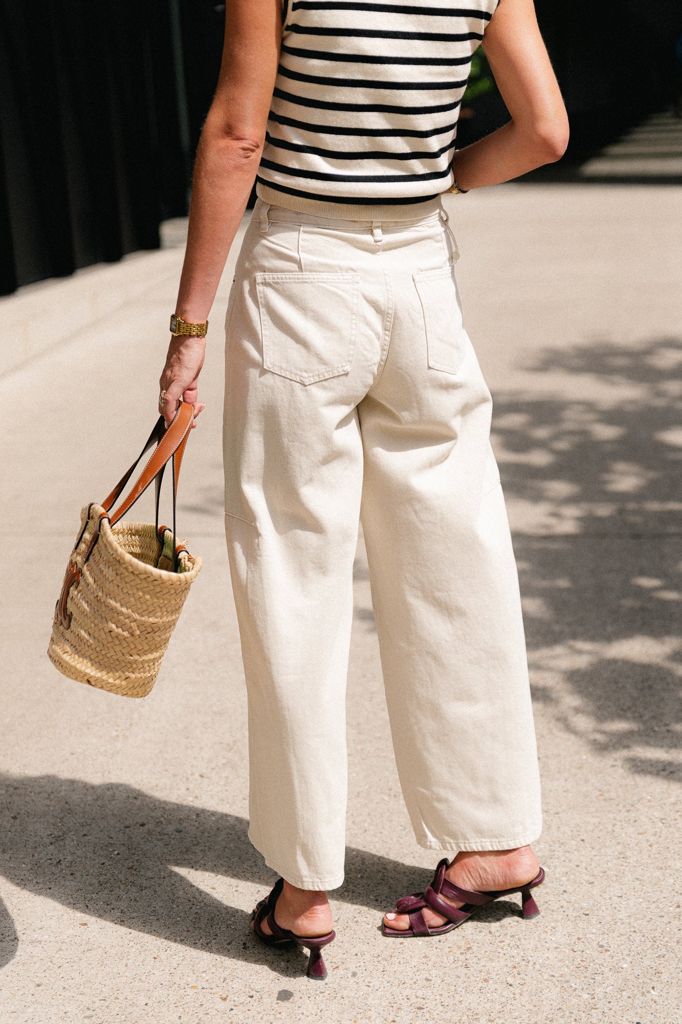 Laurie barrel fit jeans beige