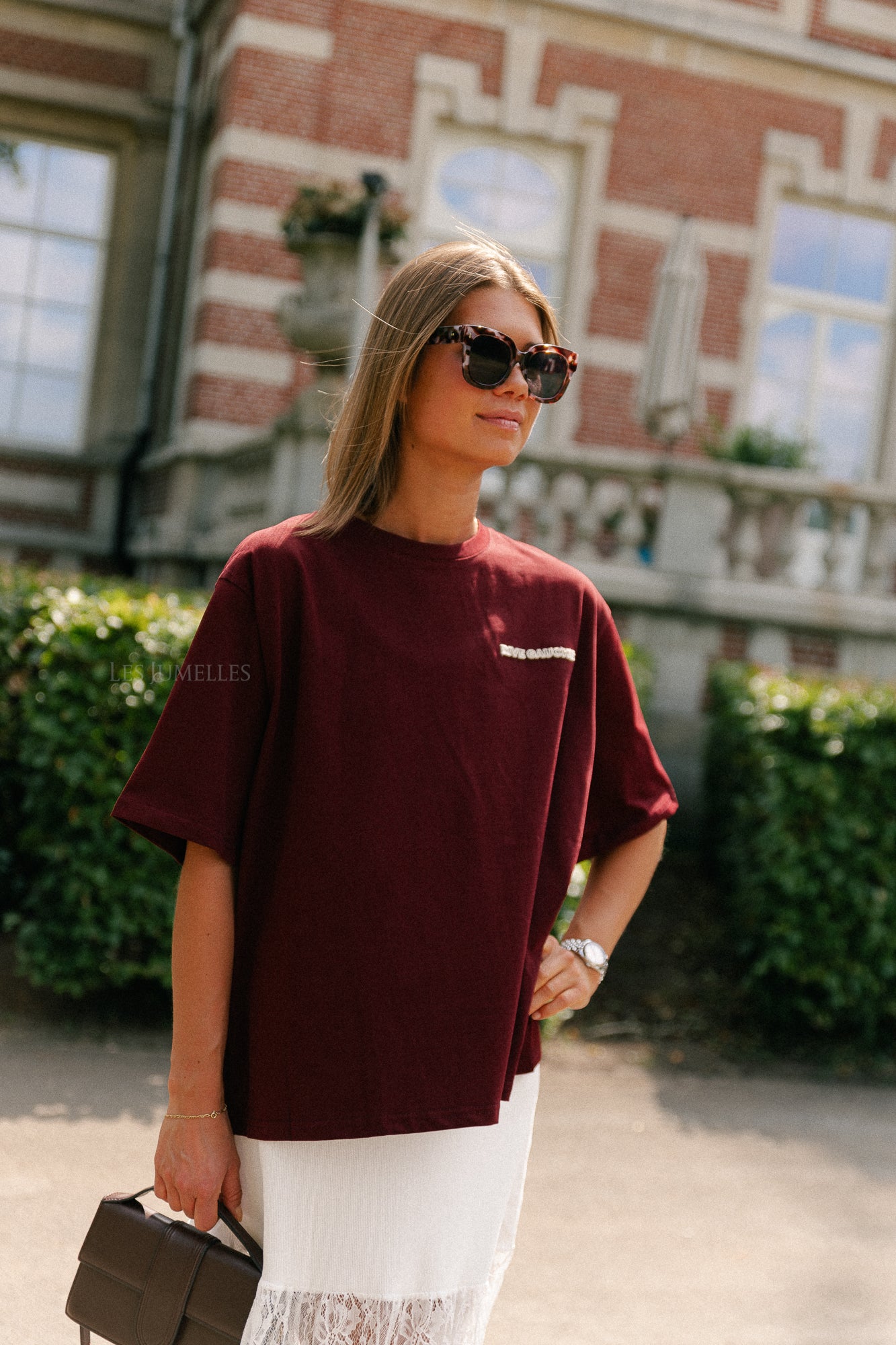 Rive gauche T-shirt burgundy