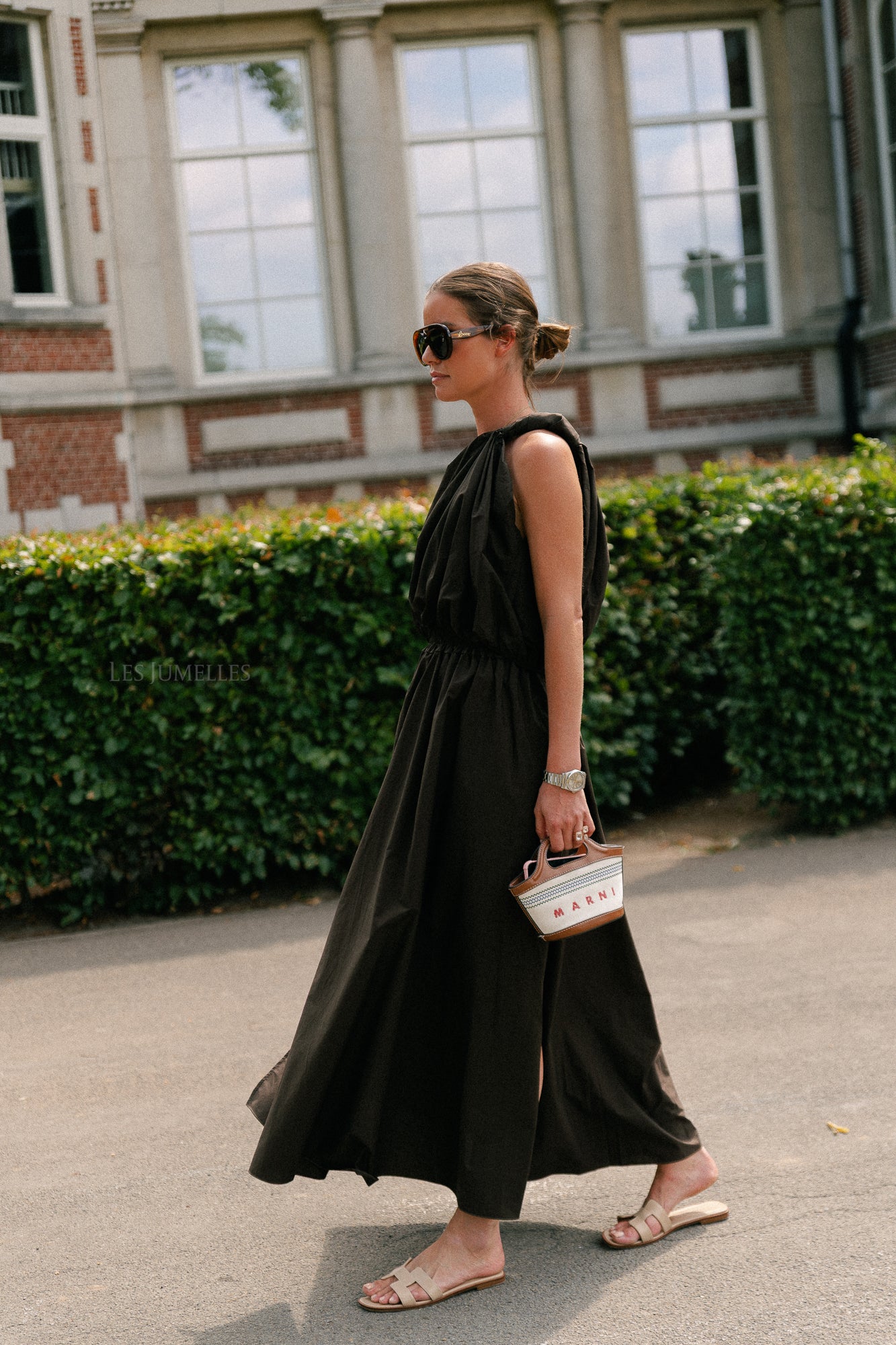 Fran one shoulder top warme chocolademelk
