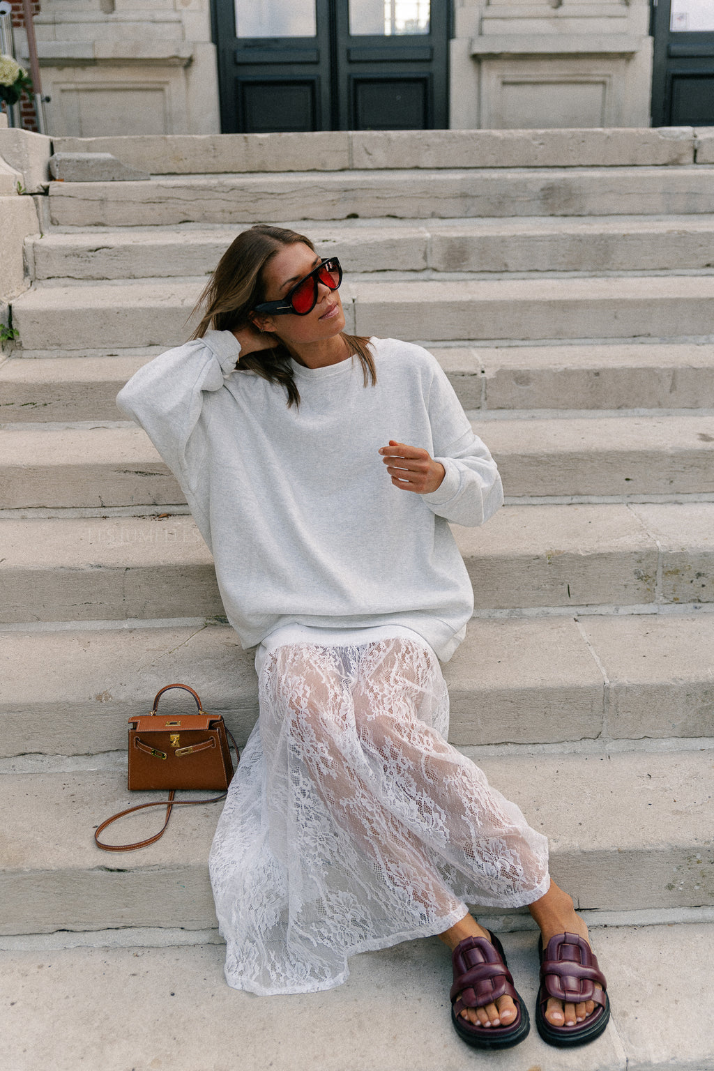 Leanne sweater light grey melange