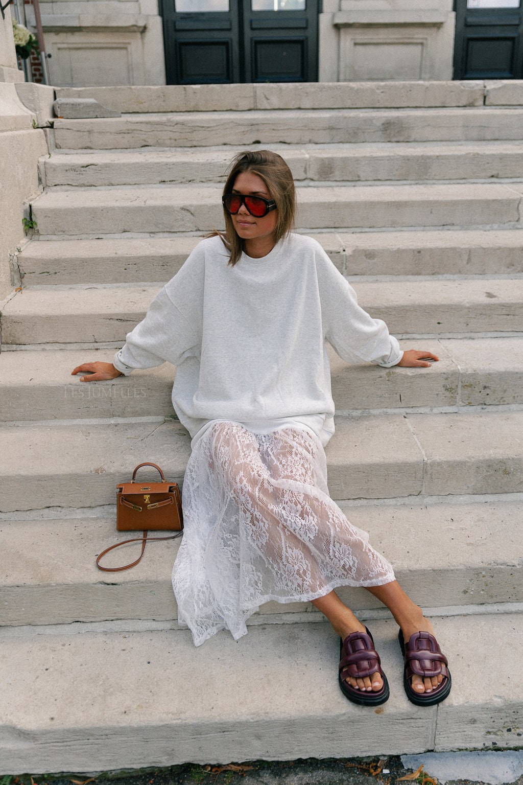 Leanne sweater light grey melange