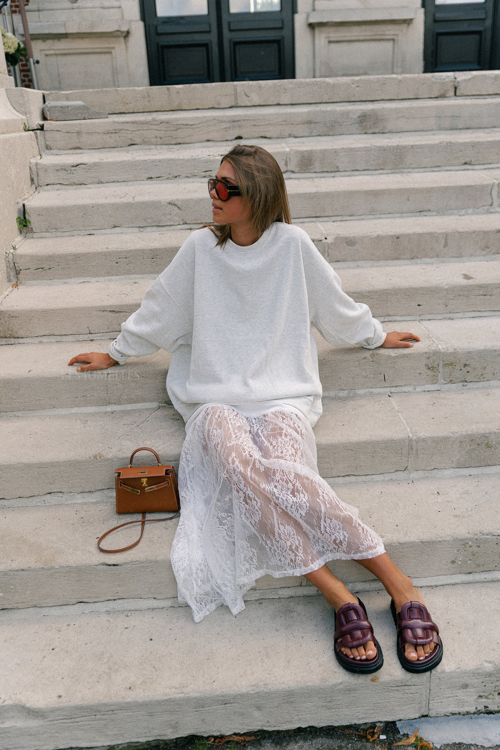 Leanne sweater light grey melange