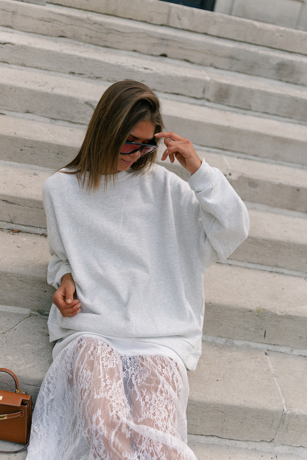 Leanne sweater light grey melange