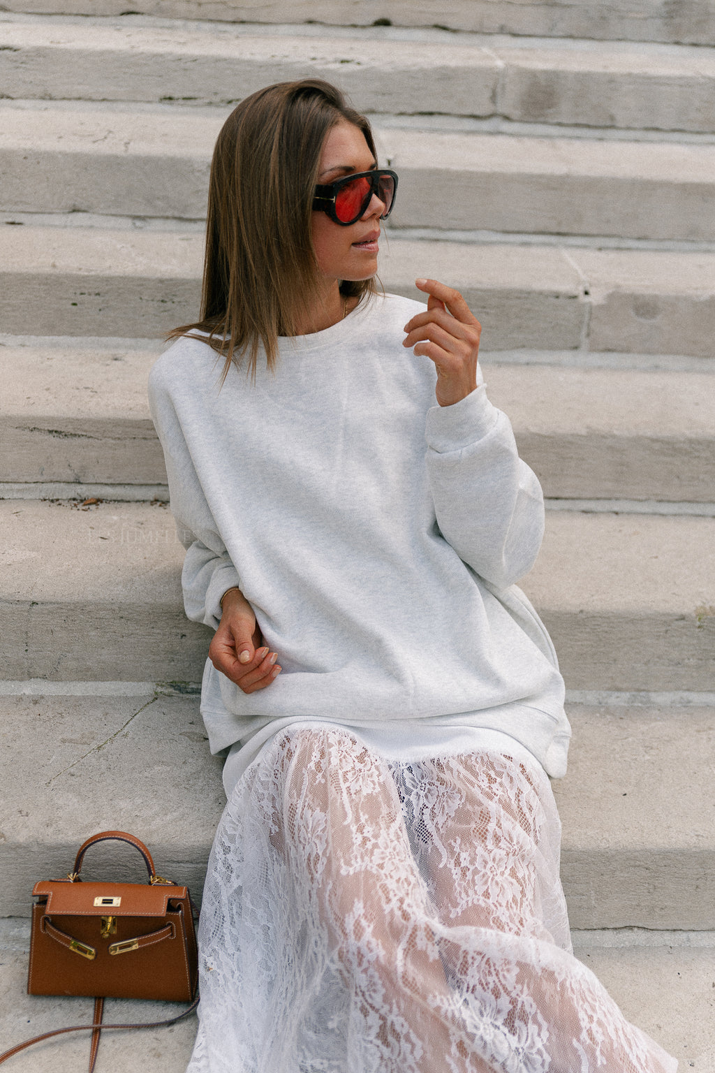 Leanne sweater light grey melange