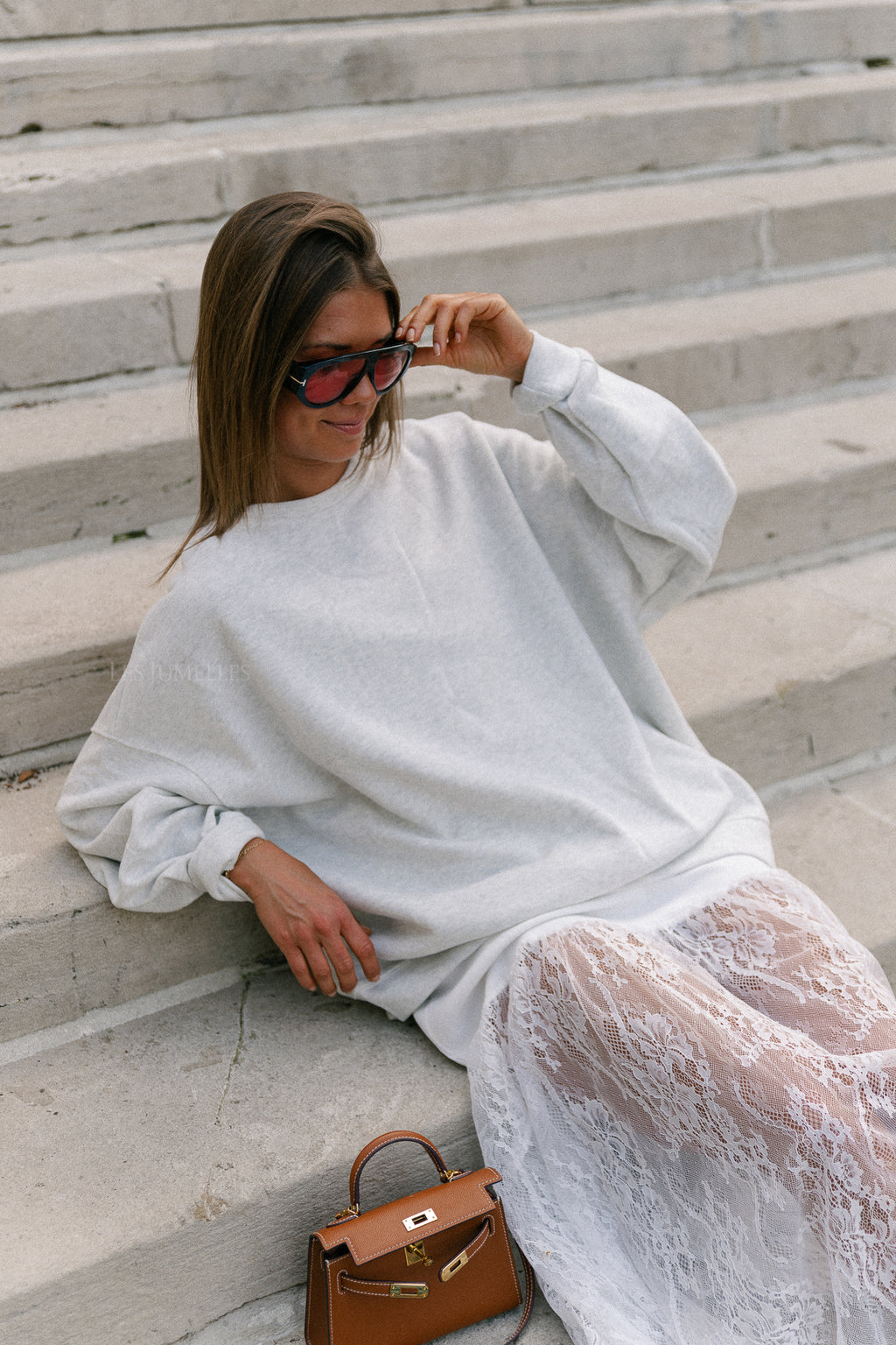 Leanne sweater light grey melange