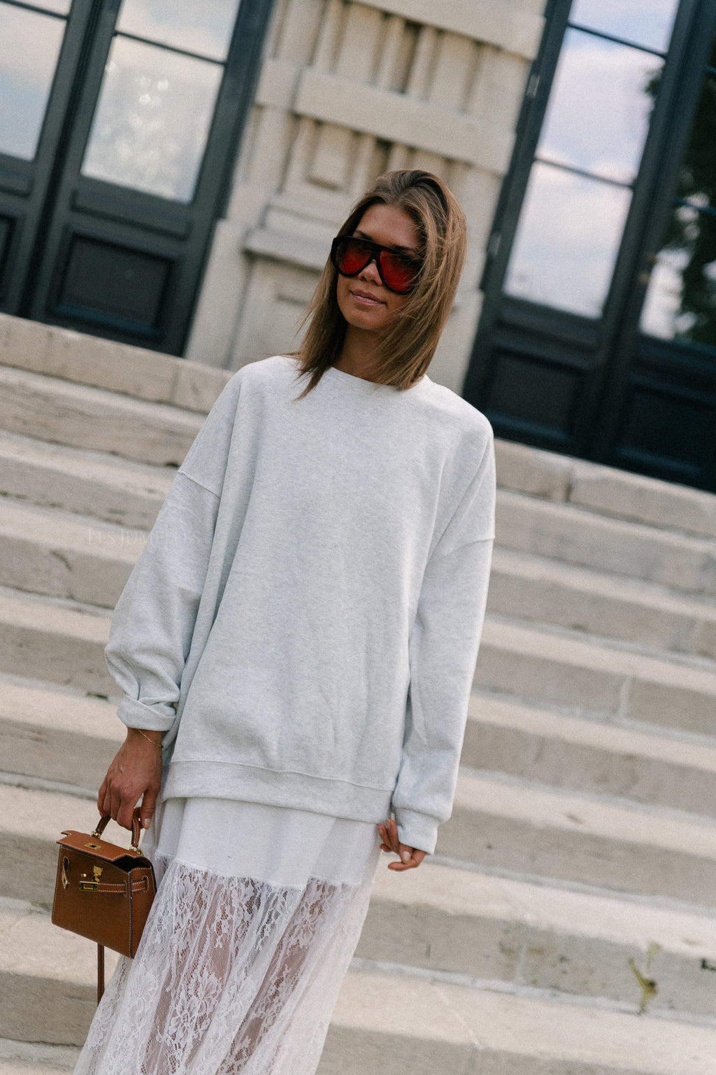 Leanne sweater light grey melange