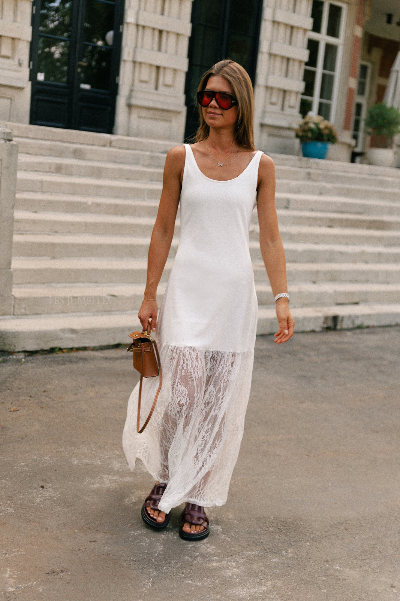 Virginie long dress white