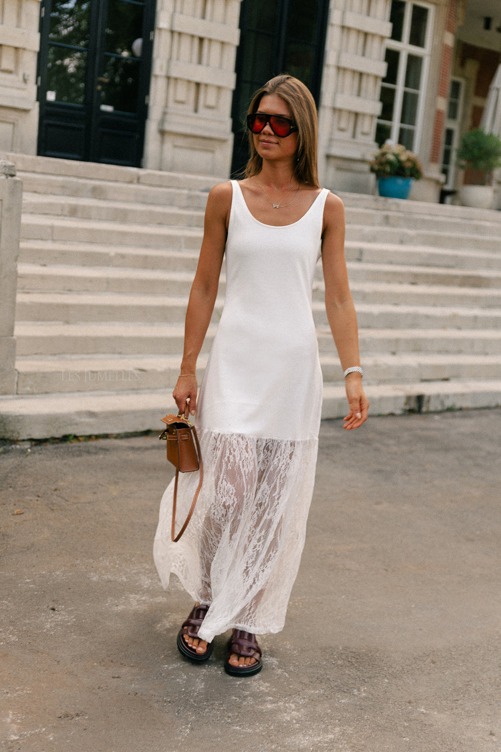 Virginie long dress white