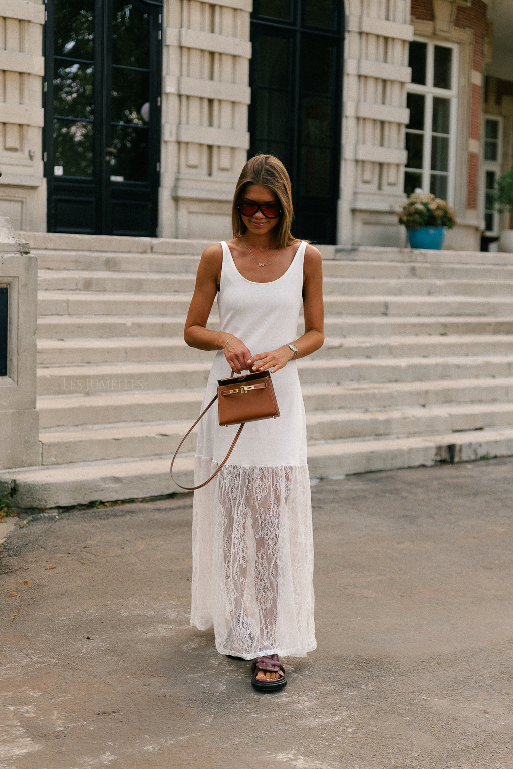 Virginie long dress white