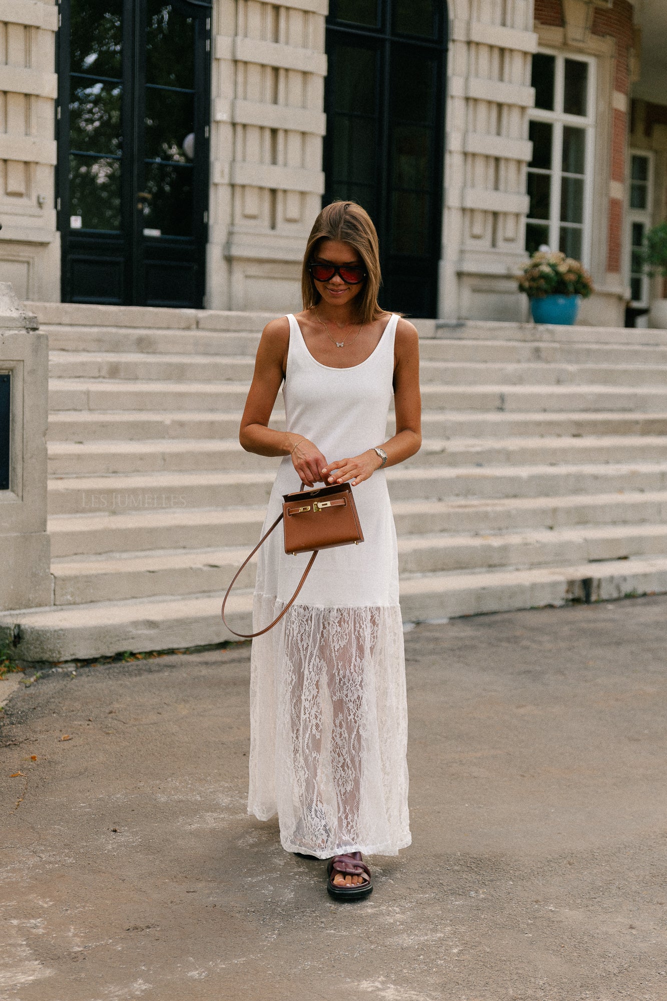 Virginie long dress white