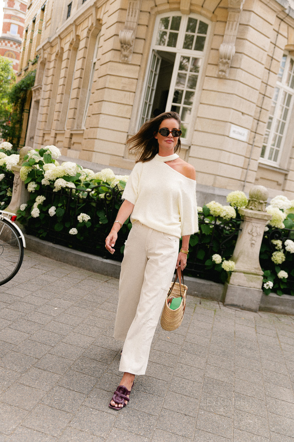 Beatrice open shoulder jumper butter yellow