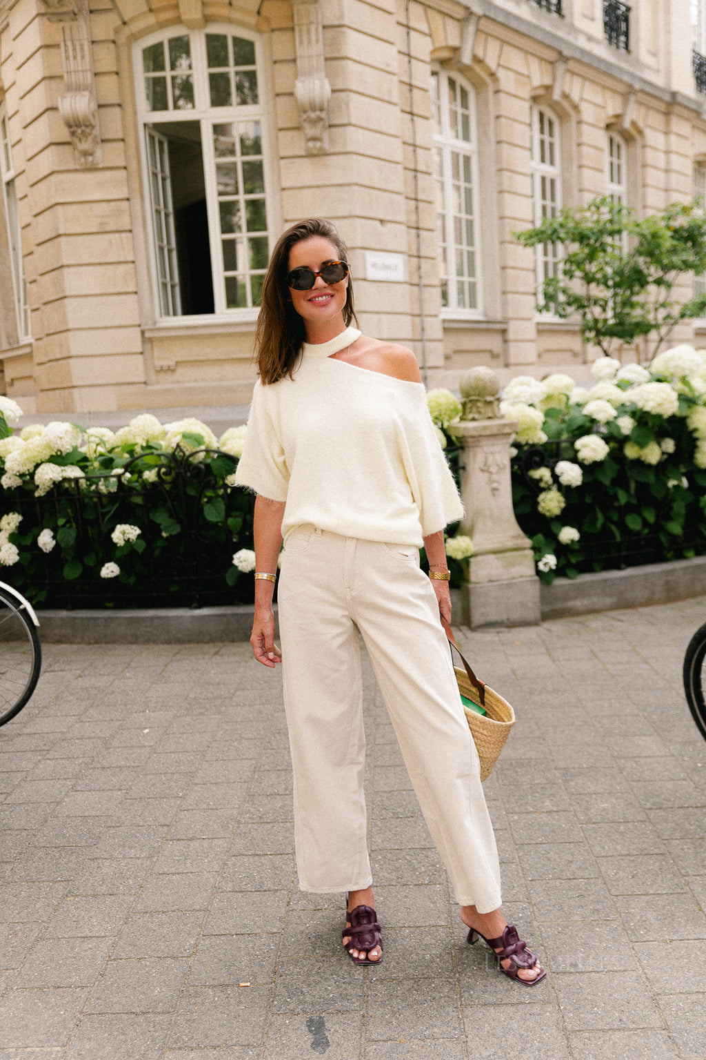 Beatrice open shoulder jumper butter yellow