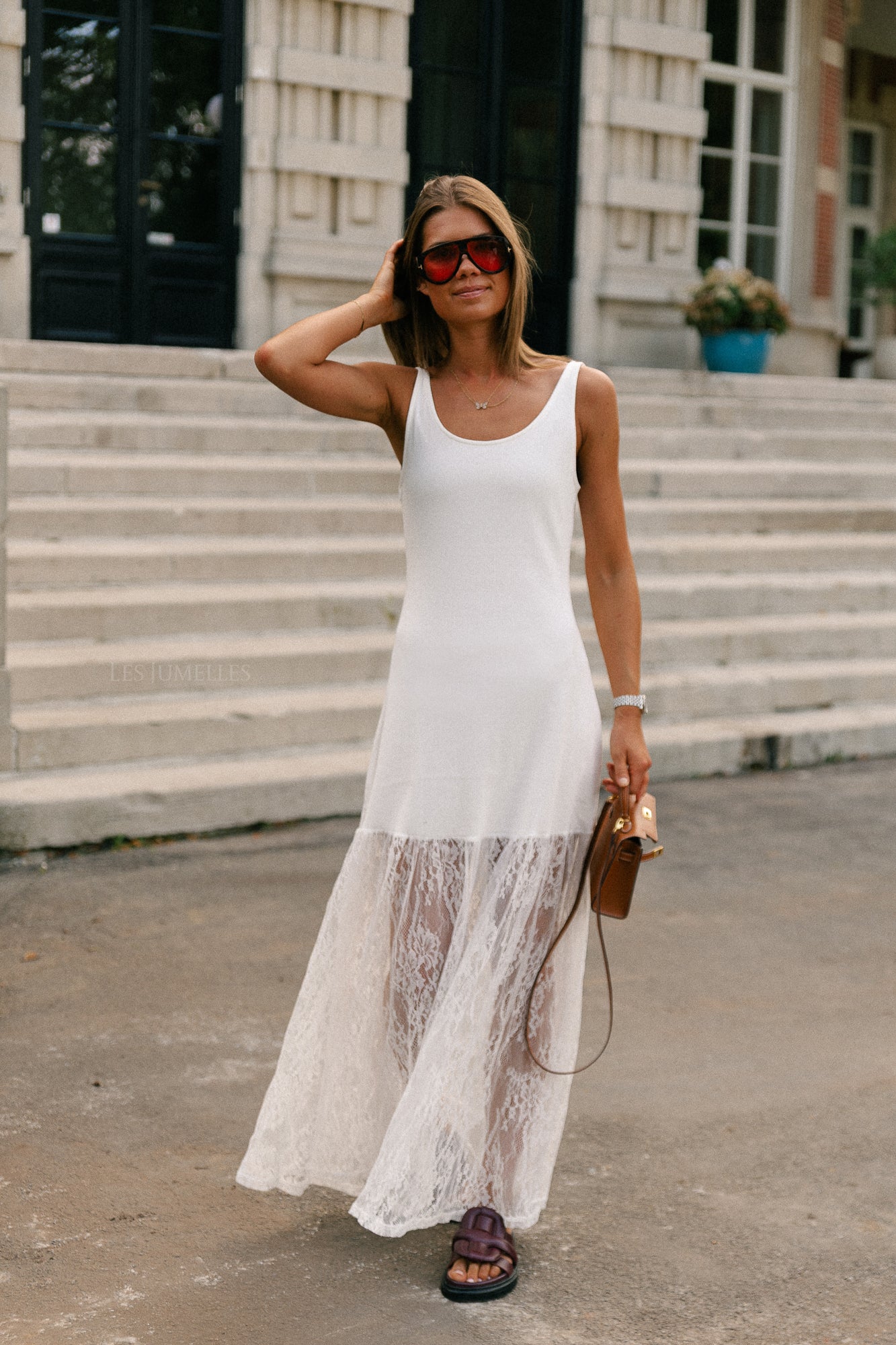 Virginie long dress white