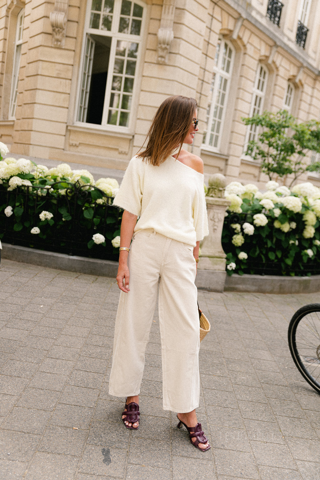Beatrice open shoulder jumper butter yellow