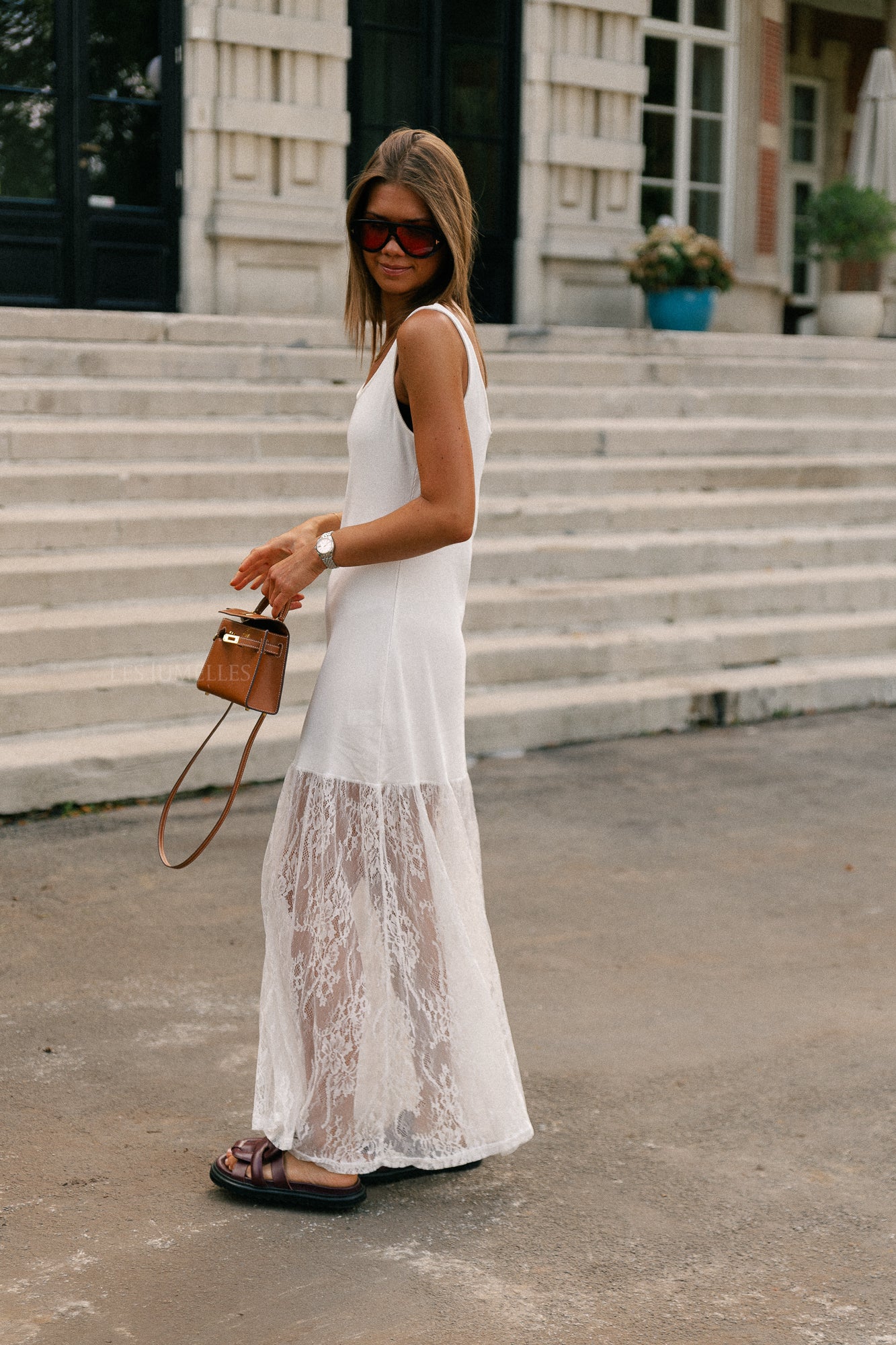 Virginie long dress white