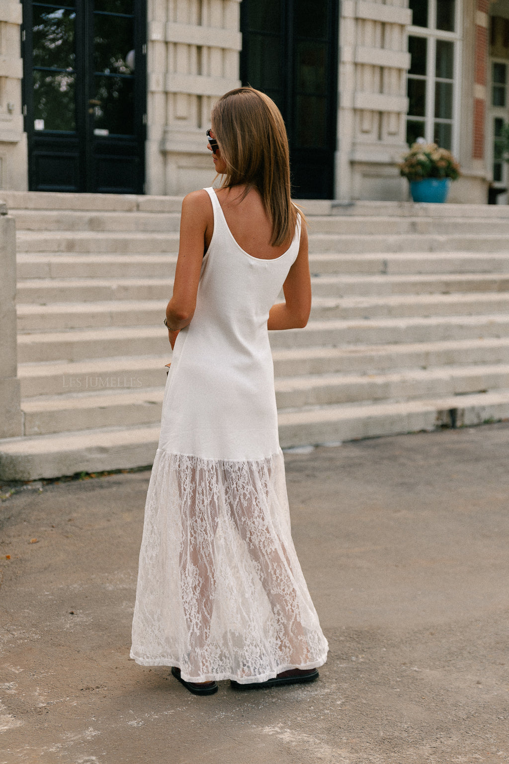 Virginie long dress white
