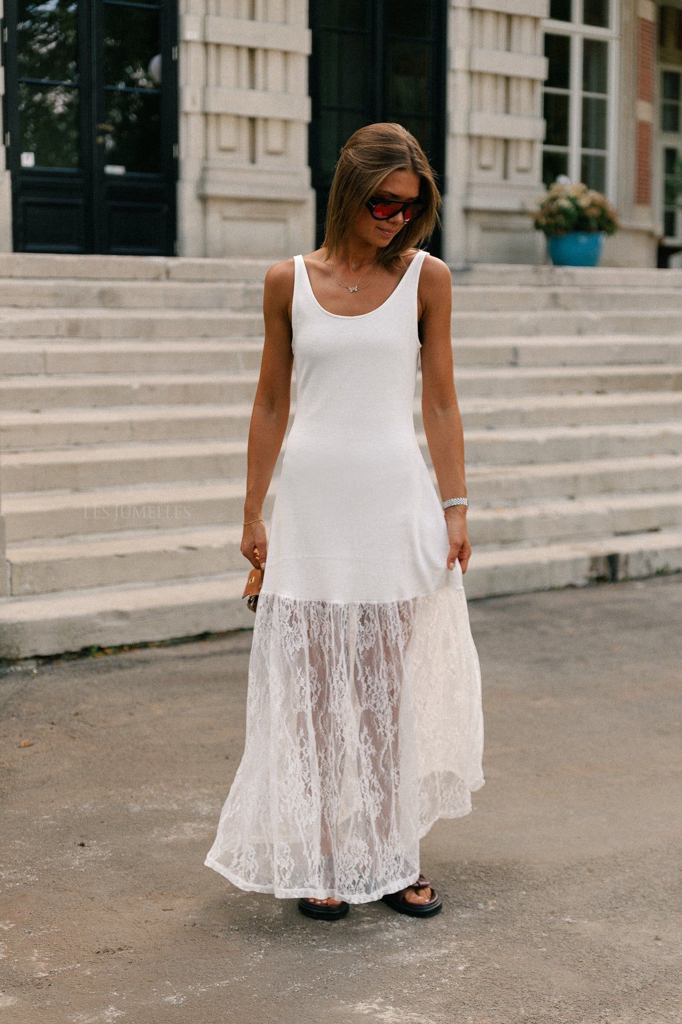 Virginie long dress white
