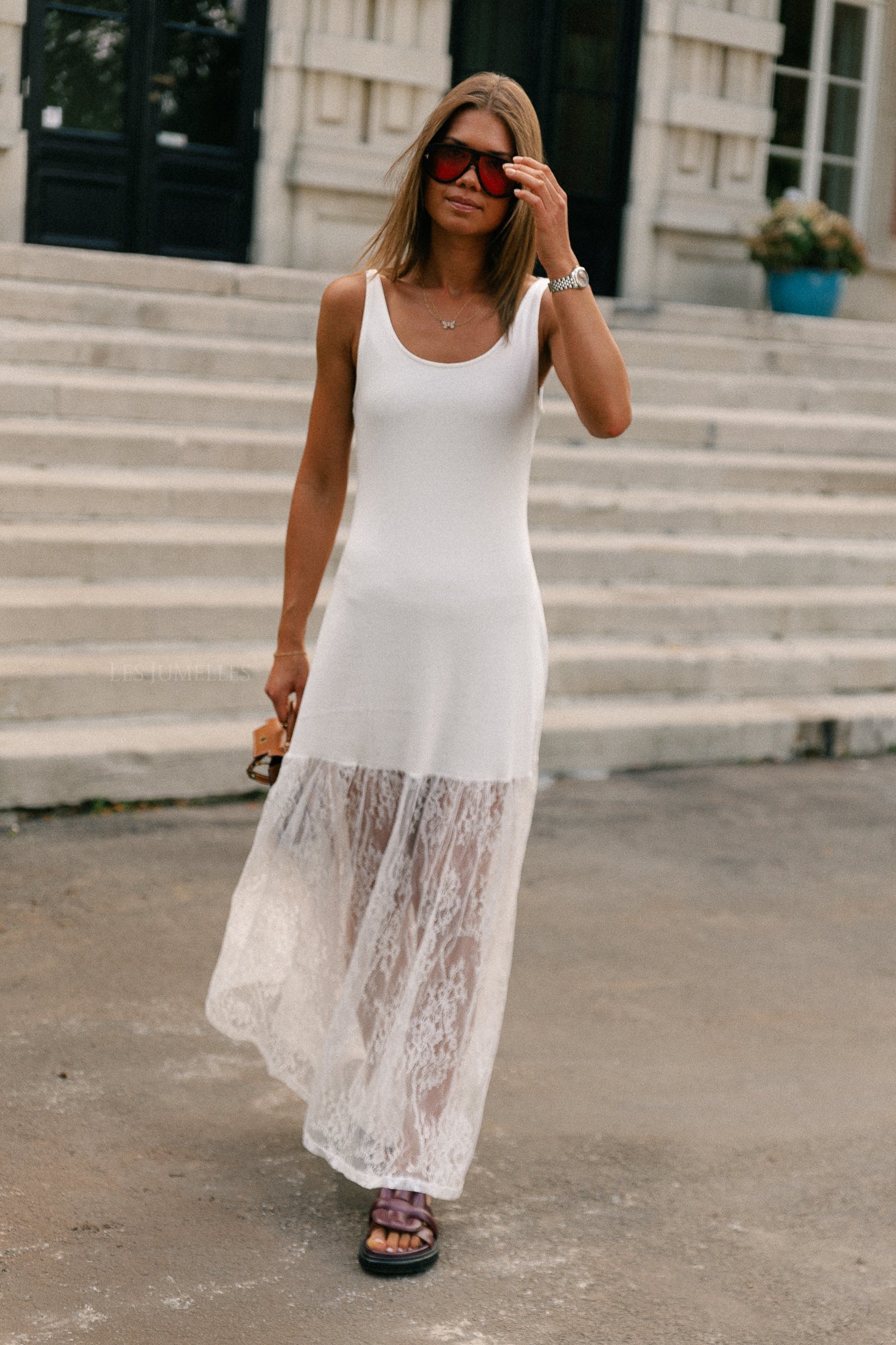 Virginie long dress white
