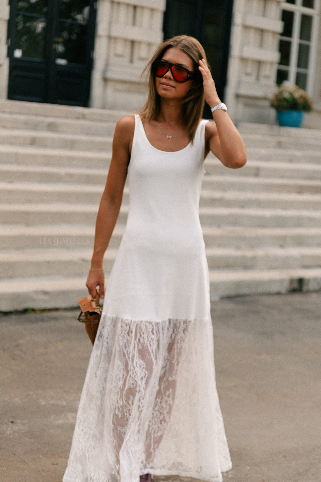 Virginie long dress white