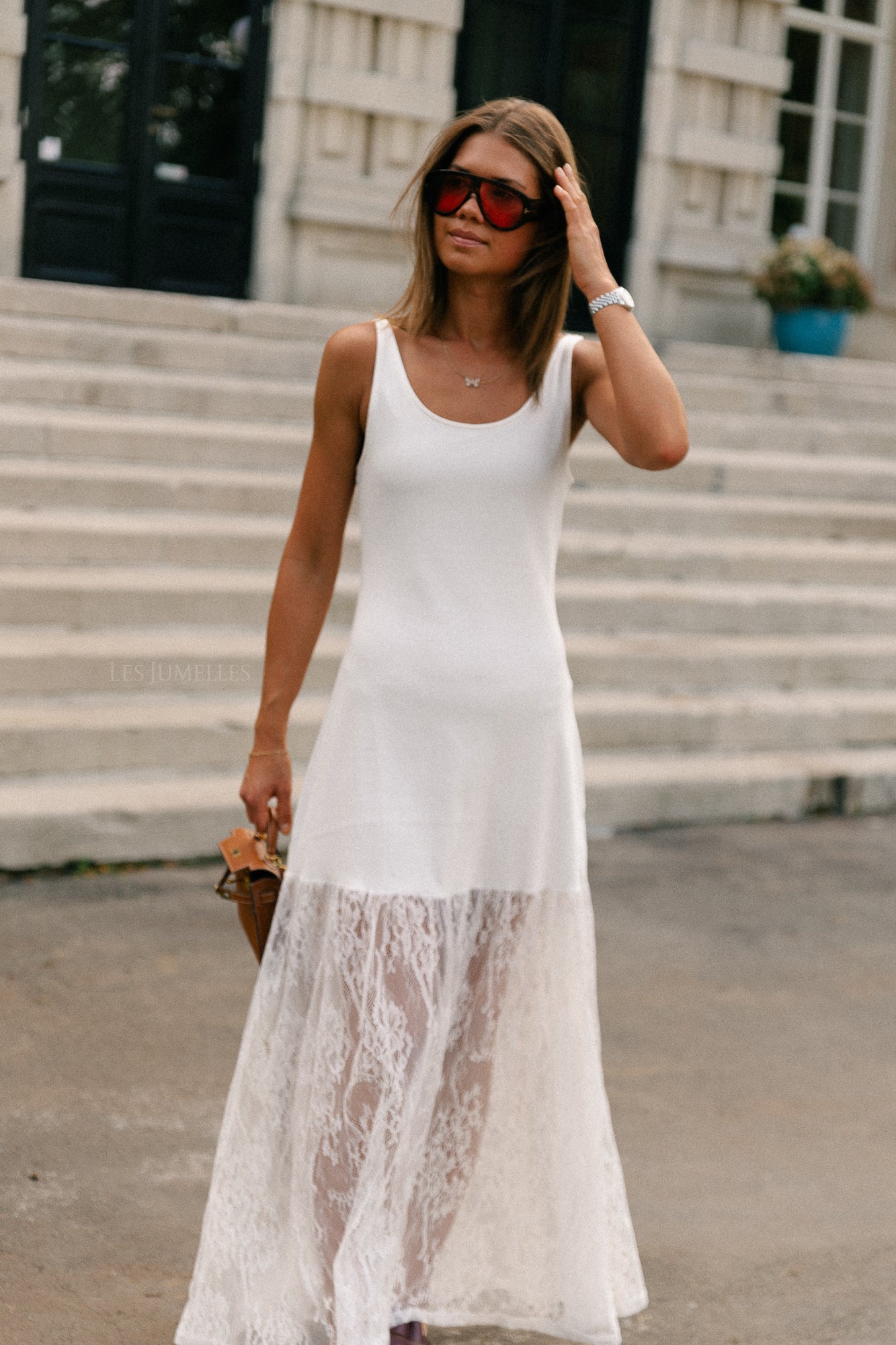 Virginie long dress white