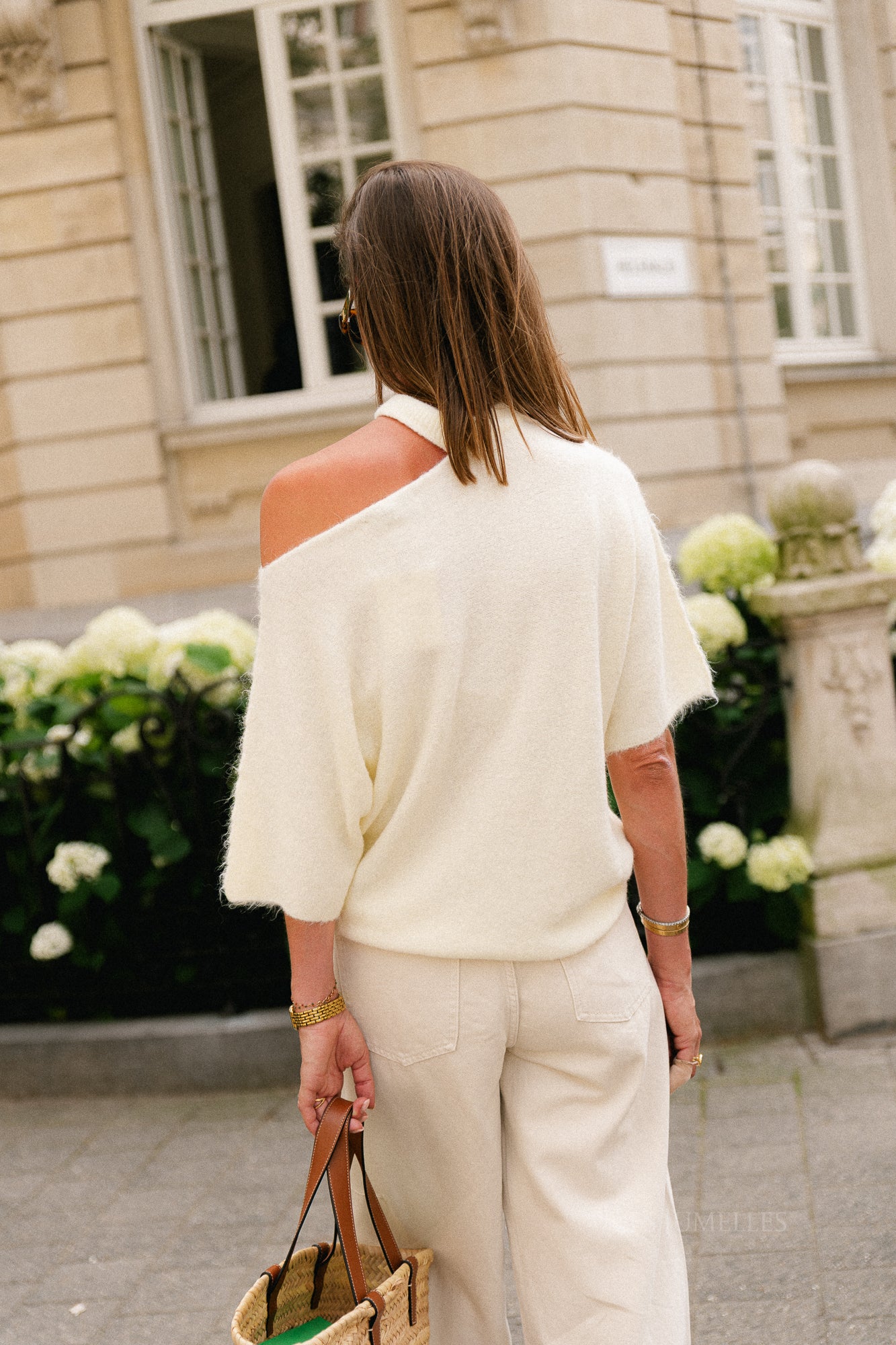 Beatrice open shoulder jumper butter yellow