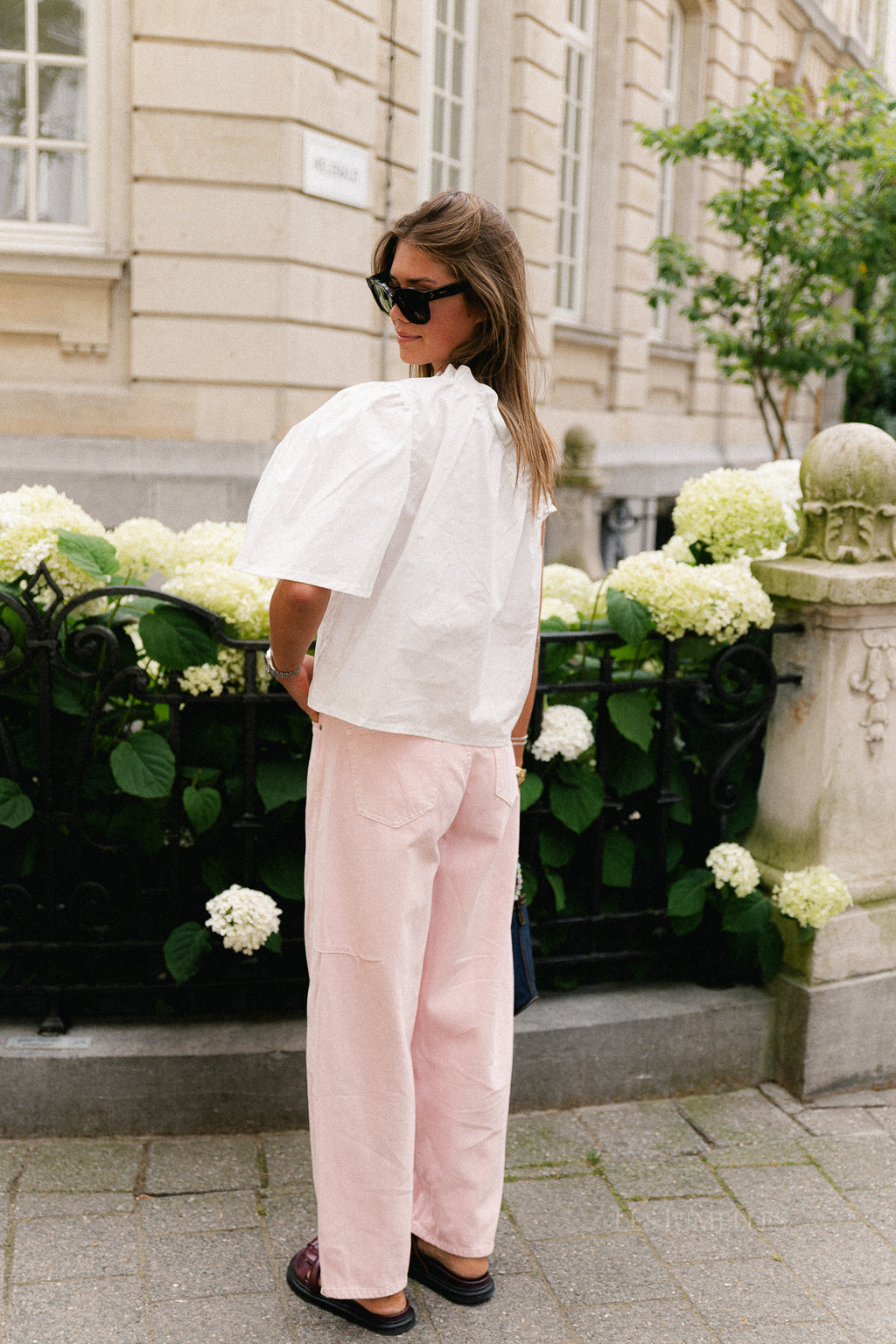 Emmilou one shoulder blouse white