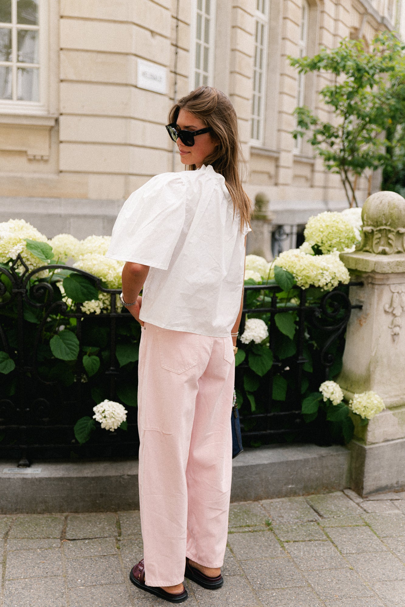 Emmilou one shoulder blouse white